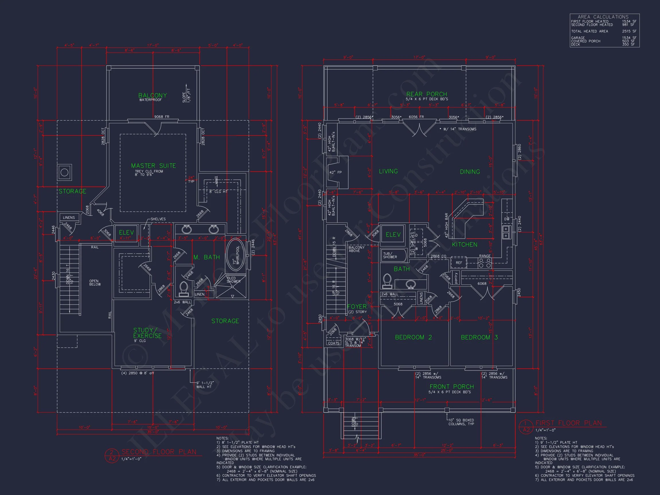 17-1339 HOUSE PLAN - Beach House Floor Plan with Coastal Designs and CAD Blueprint 7 Beach house Floor Plan with Coastal Designs and CAD Blueprint