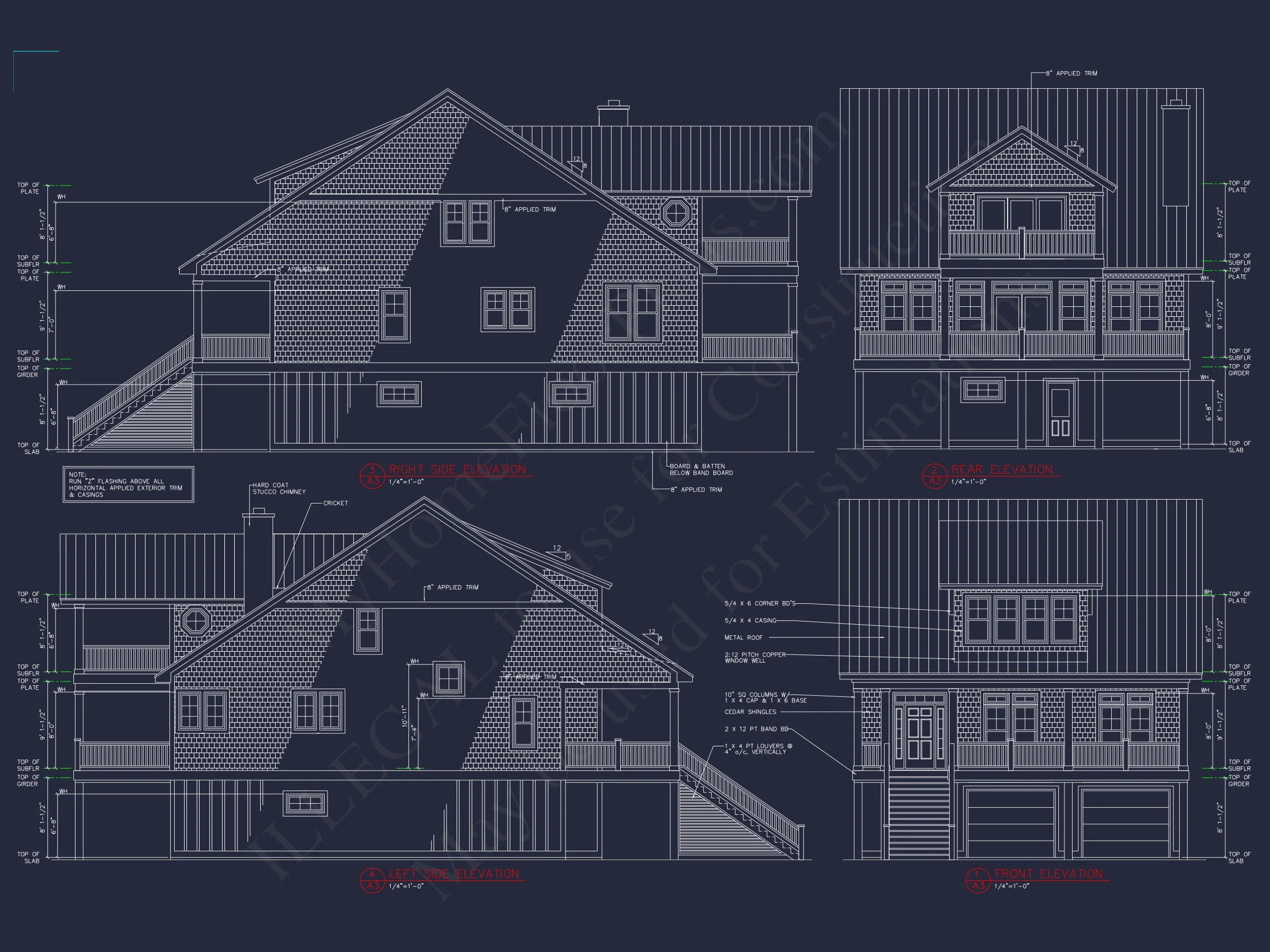 17-1339 HOUSE PLAN - Beach House Floor Plan with Coastal Designs and CAD Blueprint 2 Beach house Floor Plan with Coastal Designs and CAD Blueprint