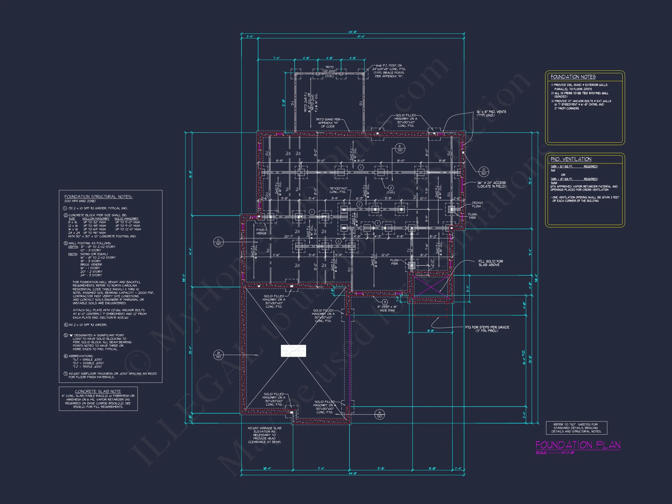 Craftsman house Plan with 2 Floors, 4 Bedrooms & CAD Designs