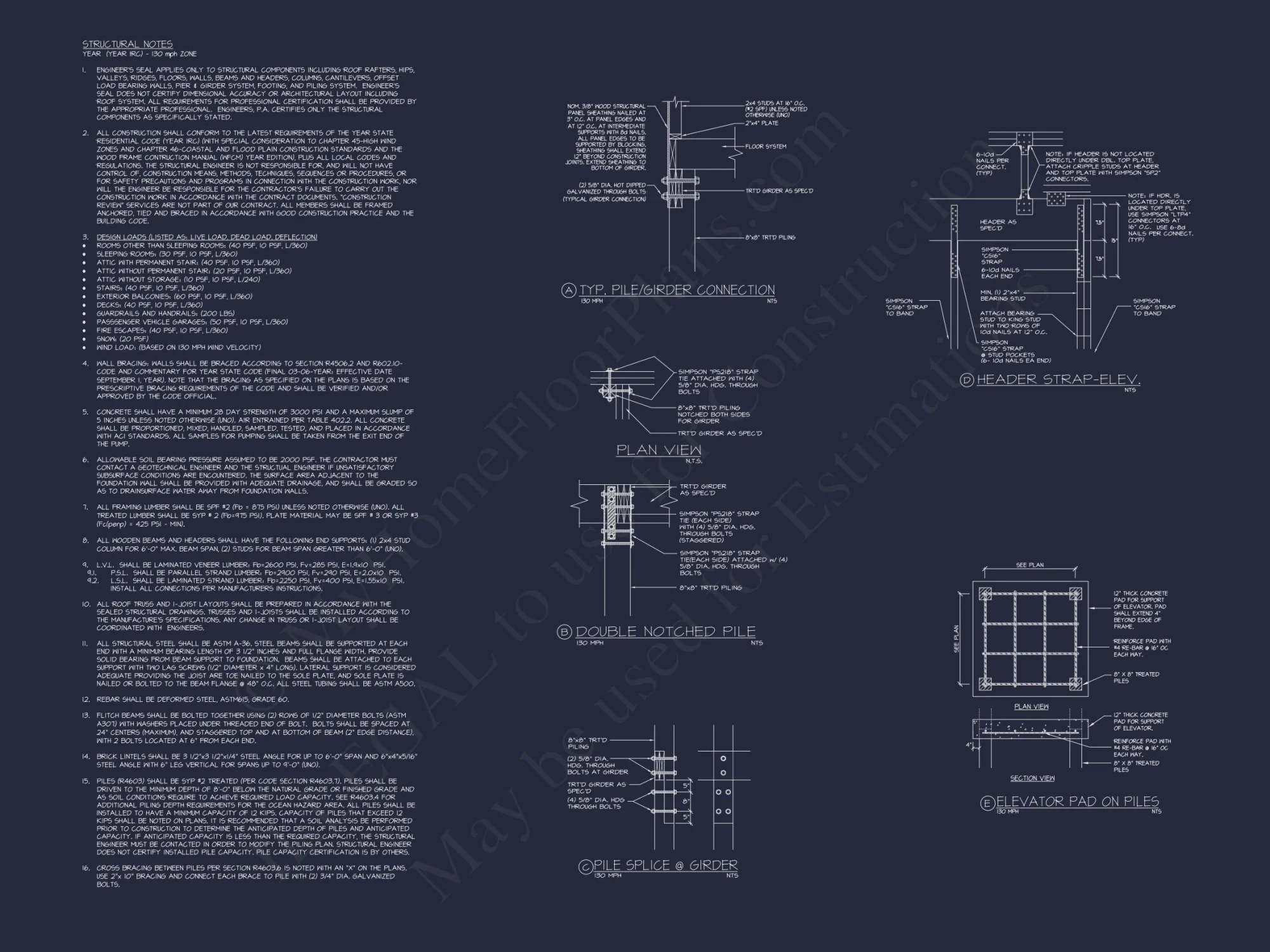 Modern Beach house Floor Plan with CAD Designs & Features