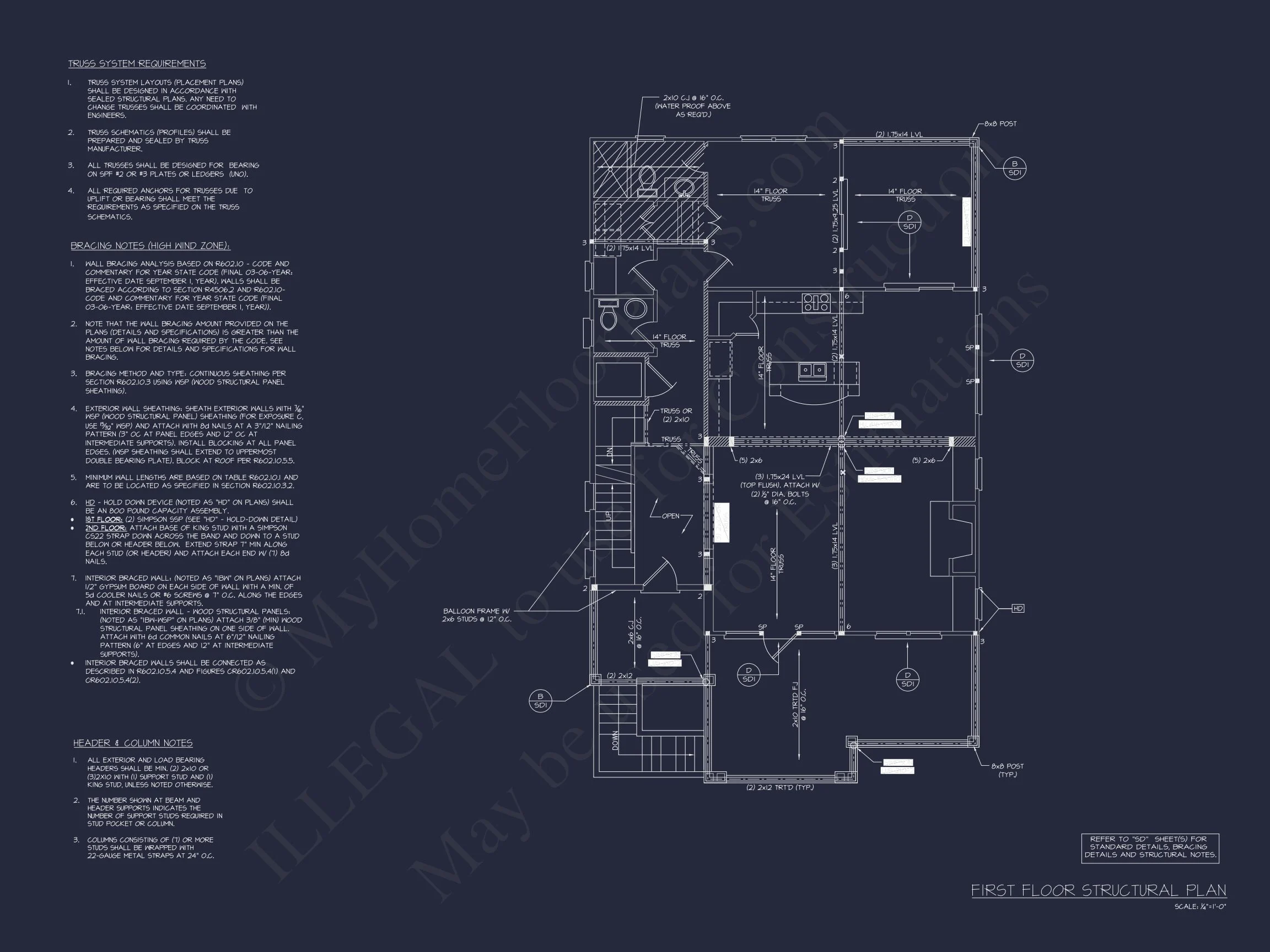 Modern Beach house Floor Plan with CAD Designs & Features