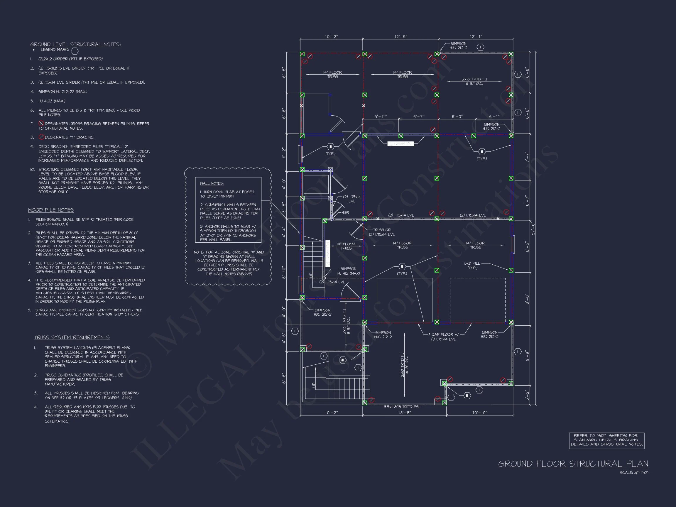 17-1061 HOUSE PLAN - Modern Beach House Floor Plan with CAD Designs & Features 10 Modern Beach house Floor Plan with CAD Designs & Features