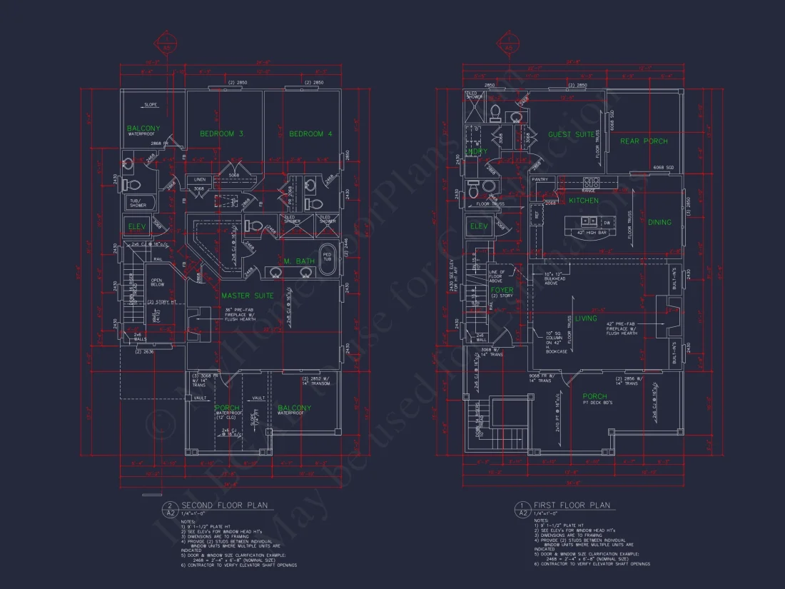 Modern Beach house Floor Plan with CAD Designs & Features