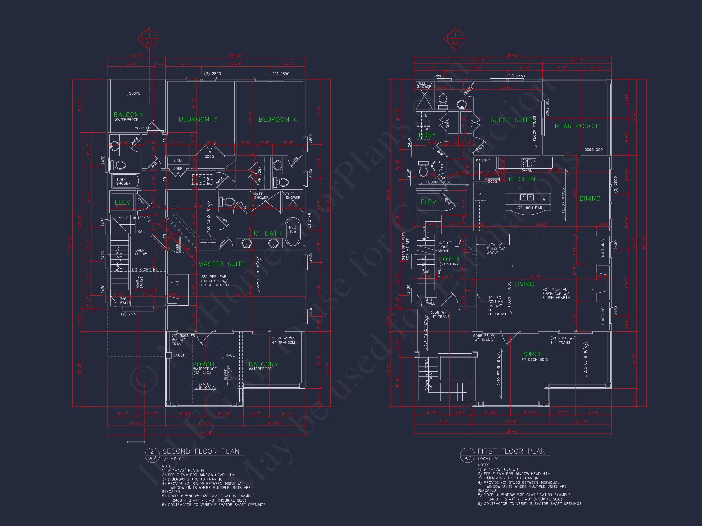 17-1061 HOUSE PLAN - Modern Beach House Floor Plan with CAD Designs & Features 7 Modern Beach house Floor Plan with CAD Designs & Features