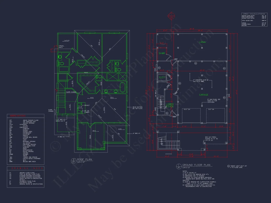 Modern Beach house Floor Plan with CAD Designs & Features