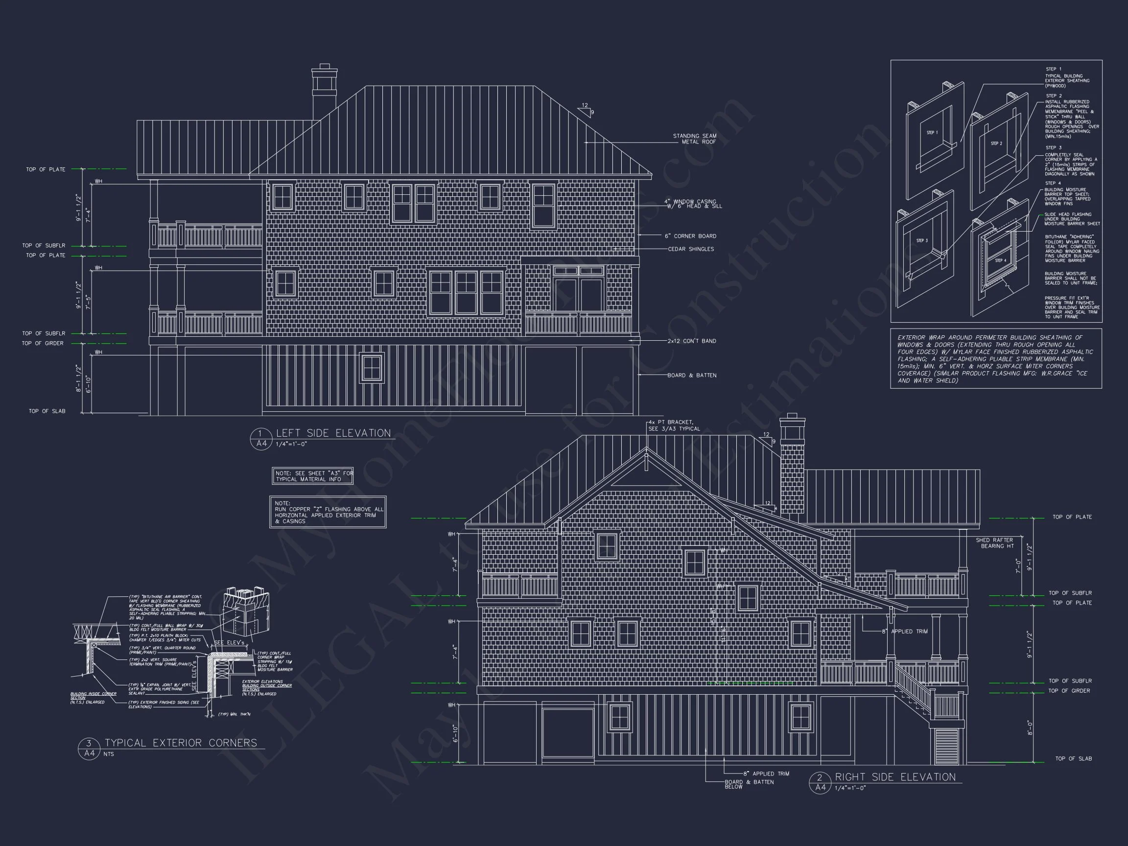 17-1061 HOUSE PLAN - Modern Beach House Floor Plan with CAD Designs & Features 3 Modern Beach house Floor Plan with CAD Designs & Features