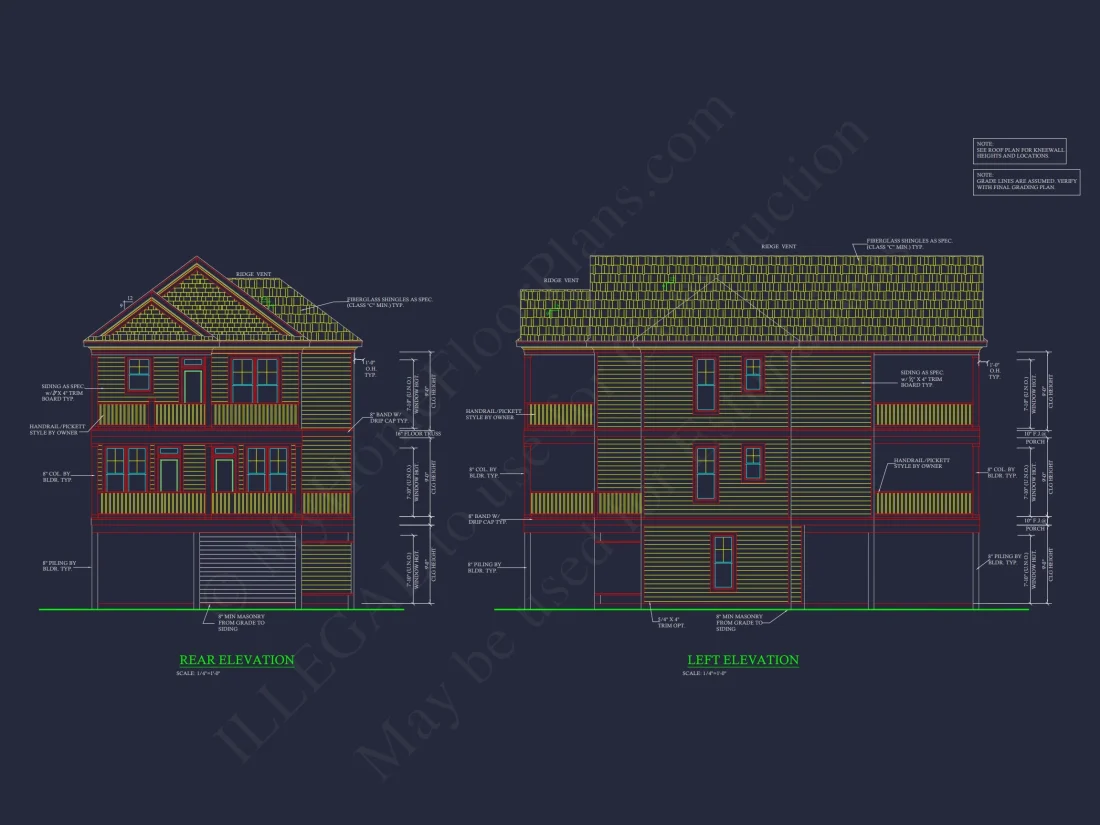 Beach house Plan with 3 Floors, Open Floor Plan, and CAD Designs
