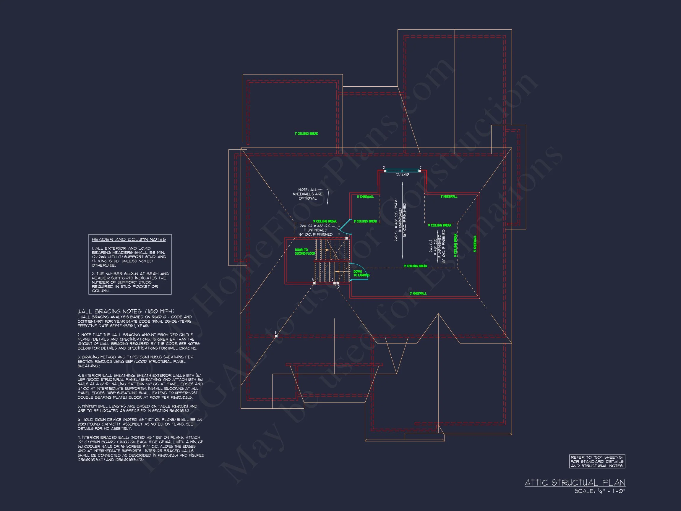 16-1572 HOUSE PLAN - Stylish Craftsman House Plan with Detailed Architectural Blueprint 14 Stylish Craftsman house Plan with Detailed Architectural Blueprint