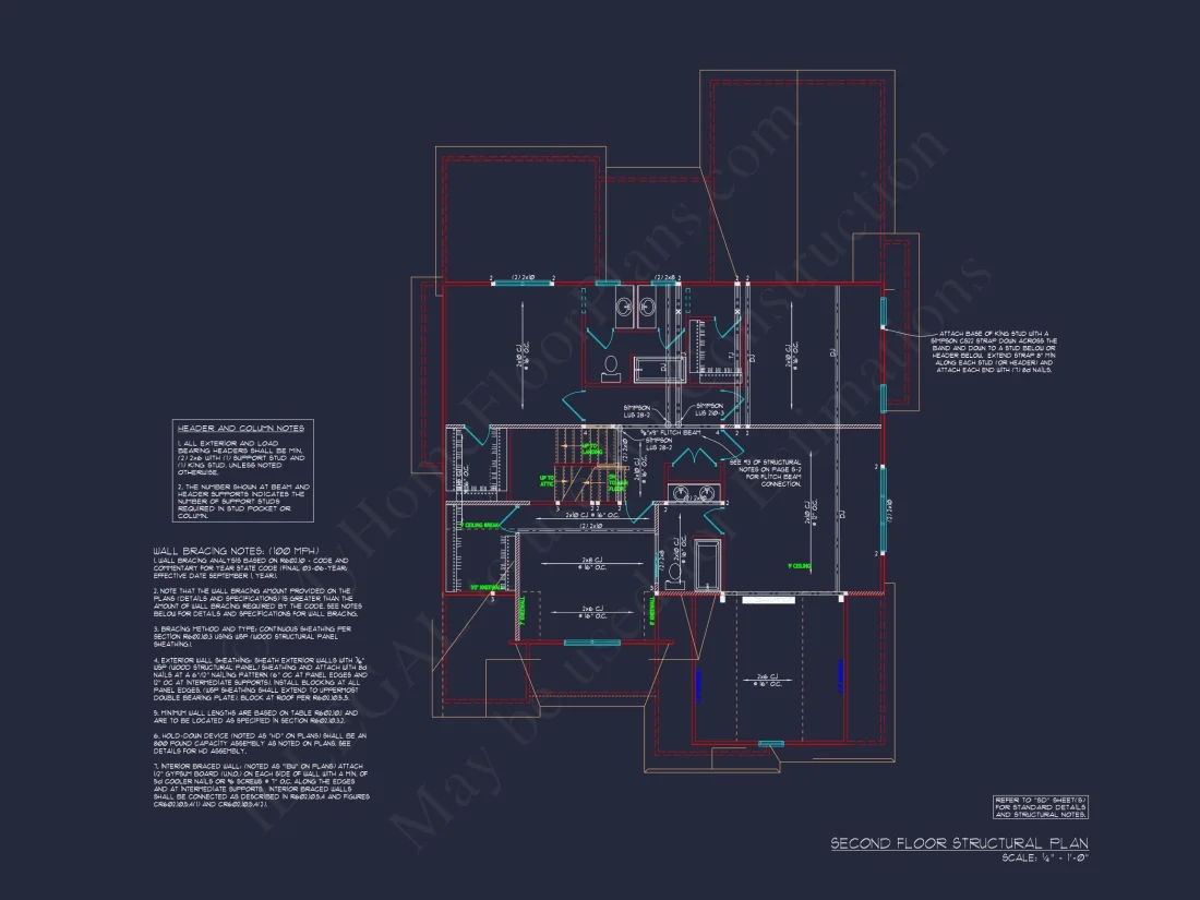 Stylish Craftsman house Plan with Detailed Architectural Blueprint