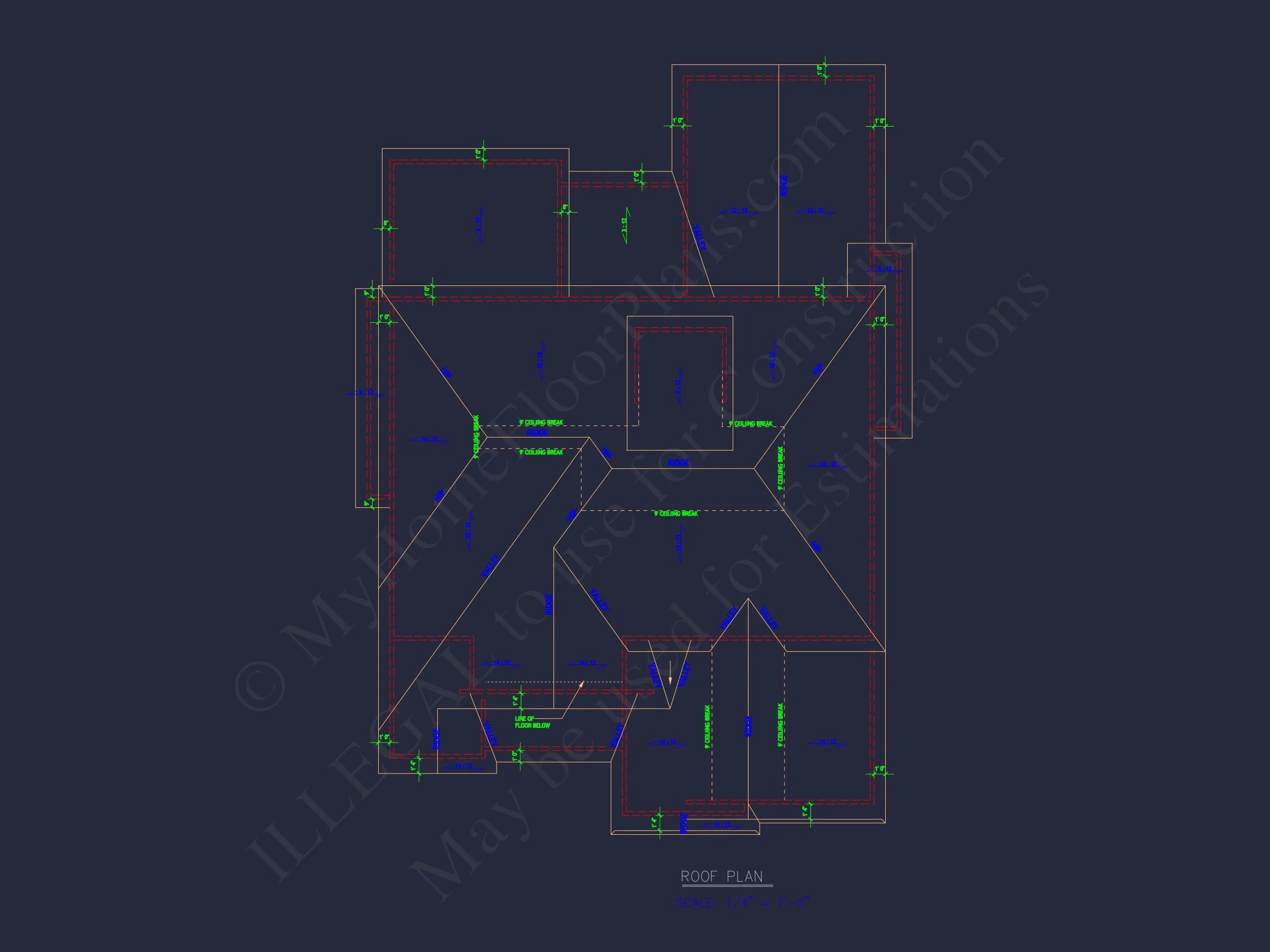 16-1572 HOUSE PLAN - Stylish Craftsman House Plan with Detailed Architectural Blueprint 10 Stylish Craftsman house Plan with Detailed Architectural Blueprint