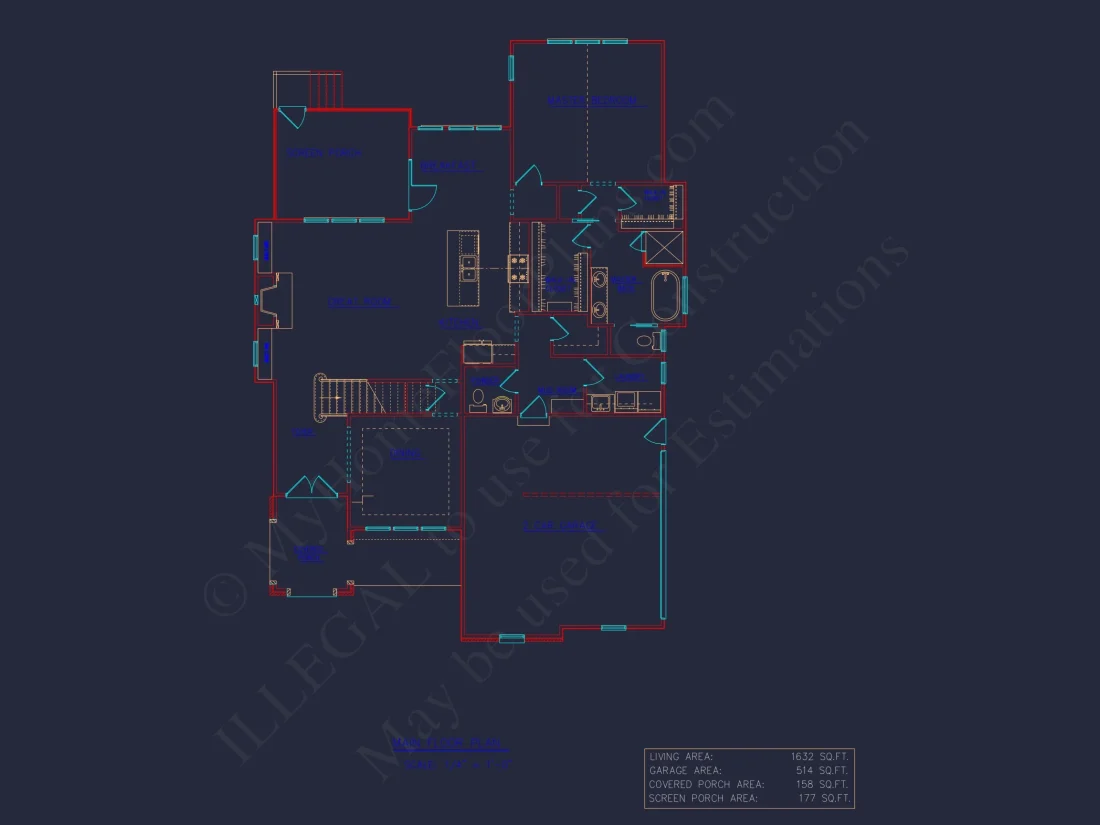 Stylish Craftsman house Plan with Detailed Architectural Blueprint