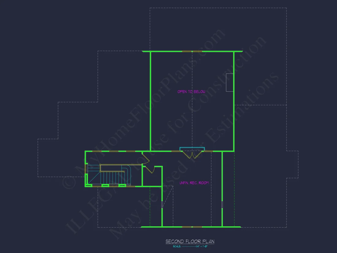 Modern house Floor Plan: Custom Blueprint with 1.5 Stories