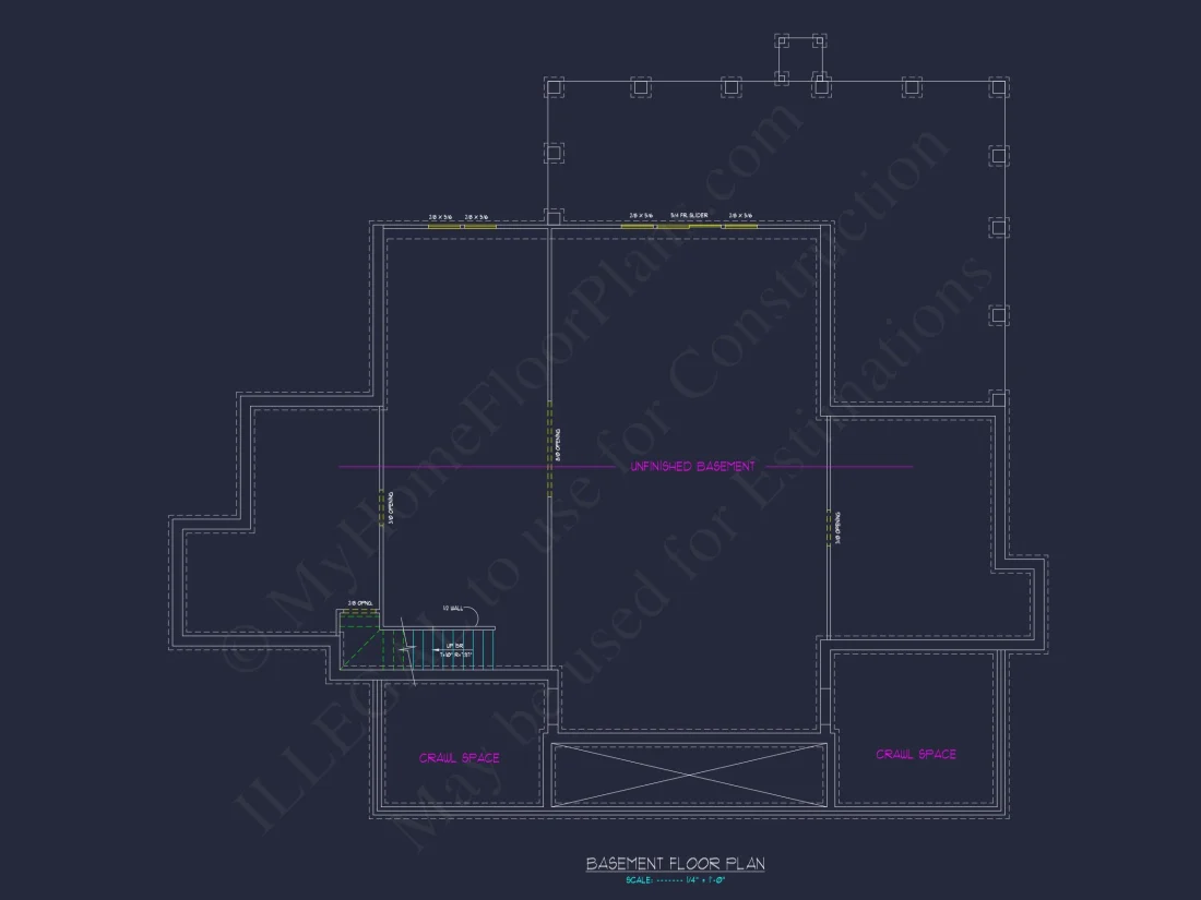Modern house Floor Plan: Custom Blueprint with 1.5 Stories