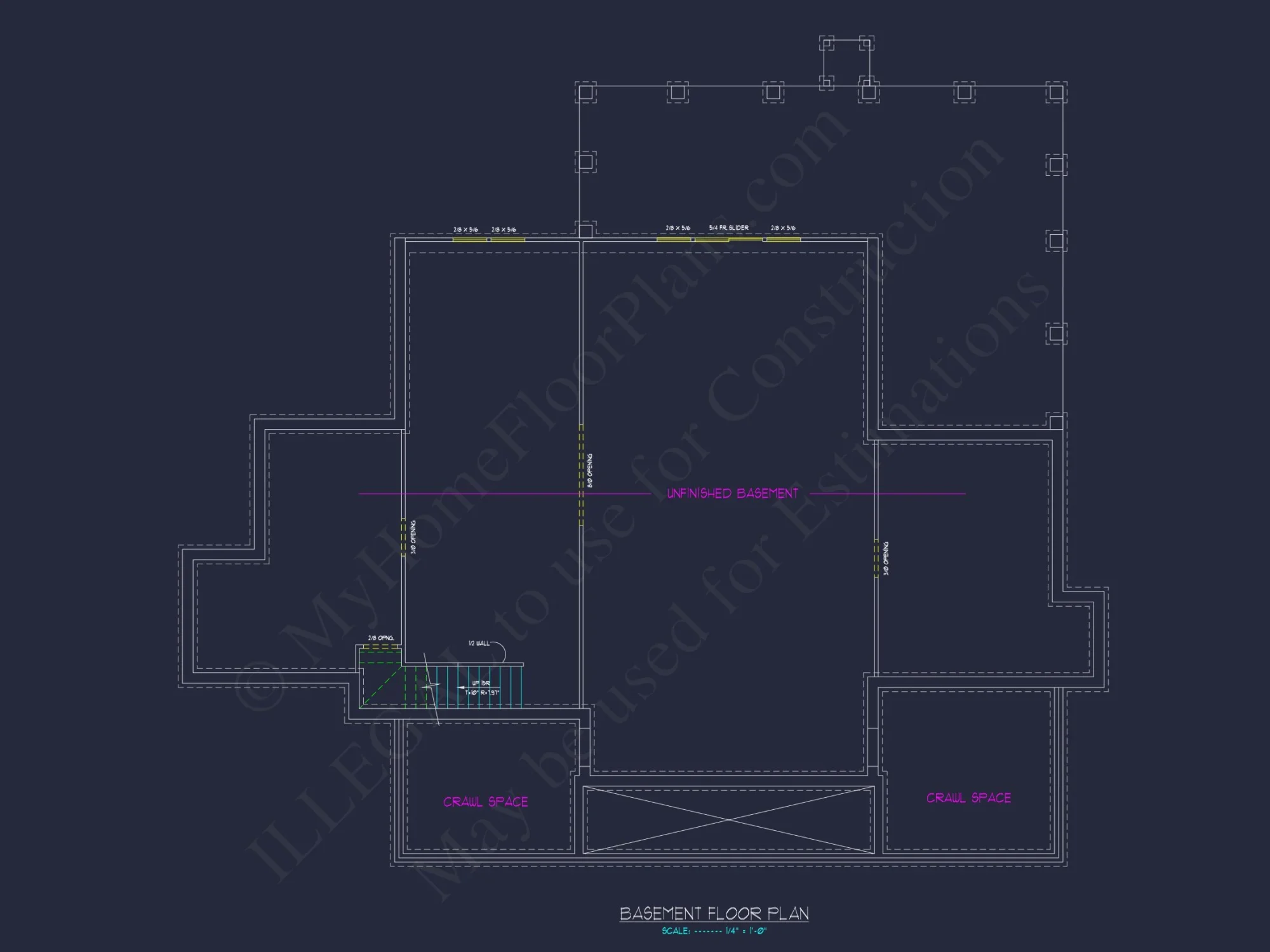 Modern house Floor Plan: Custom Blueprint with 1.5 Stories