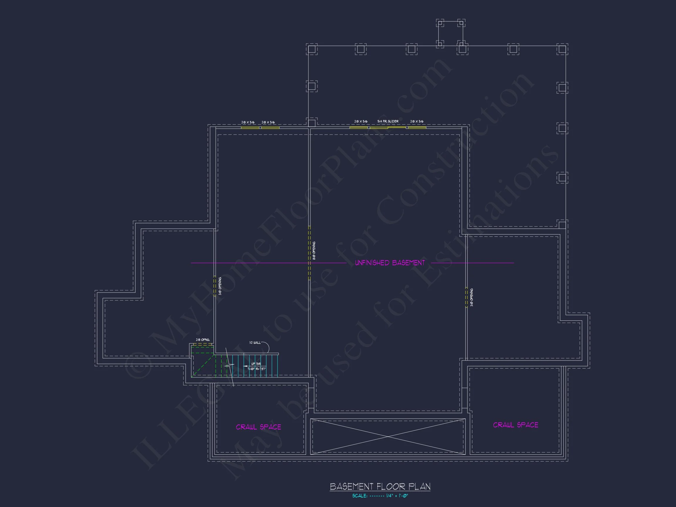 Modern house Floor Plan: Custom Blueprint with 1.5 Stories