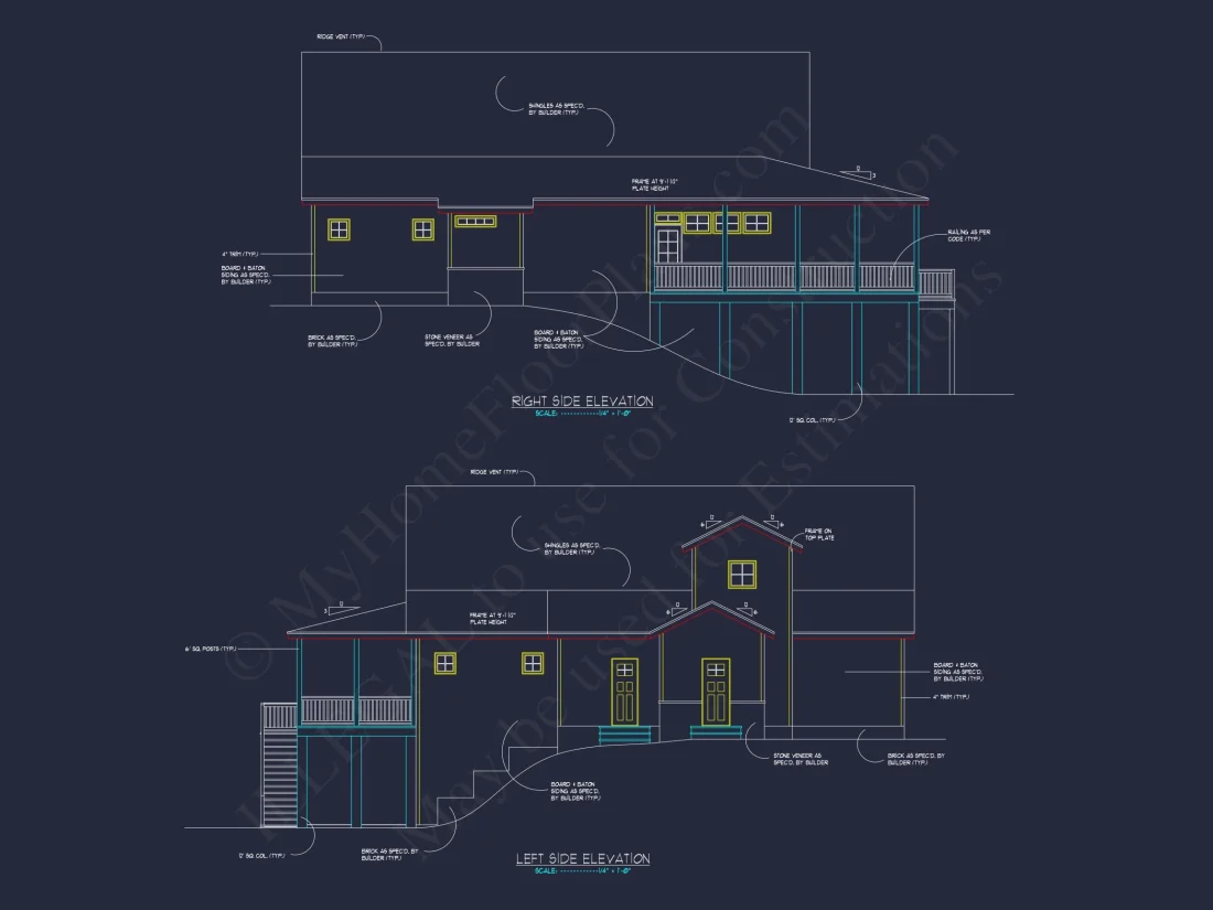 Modern house Floor Plan: Custom Blueprint with 1.5 Stories