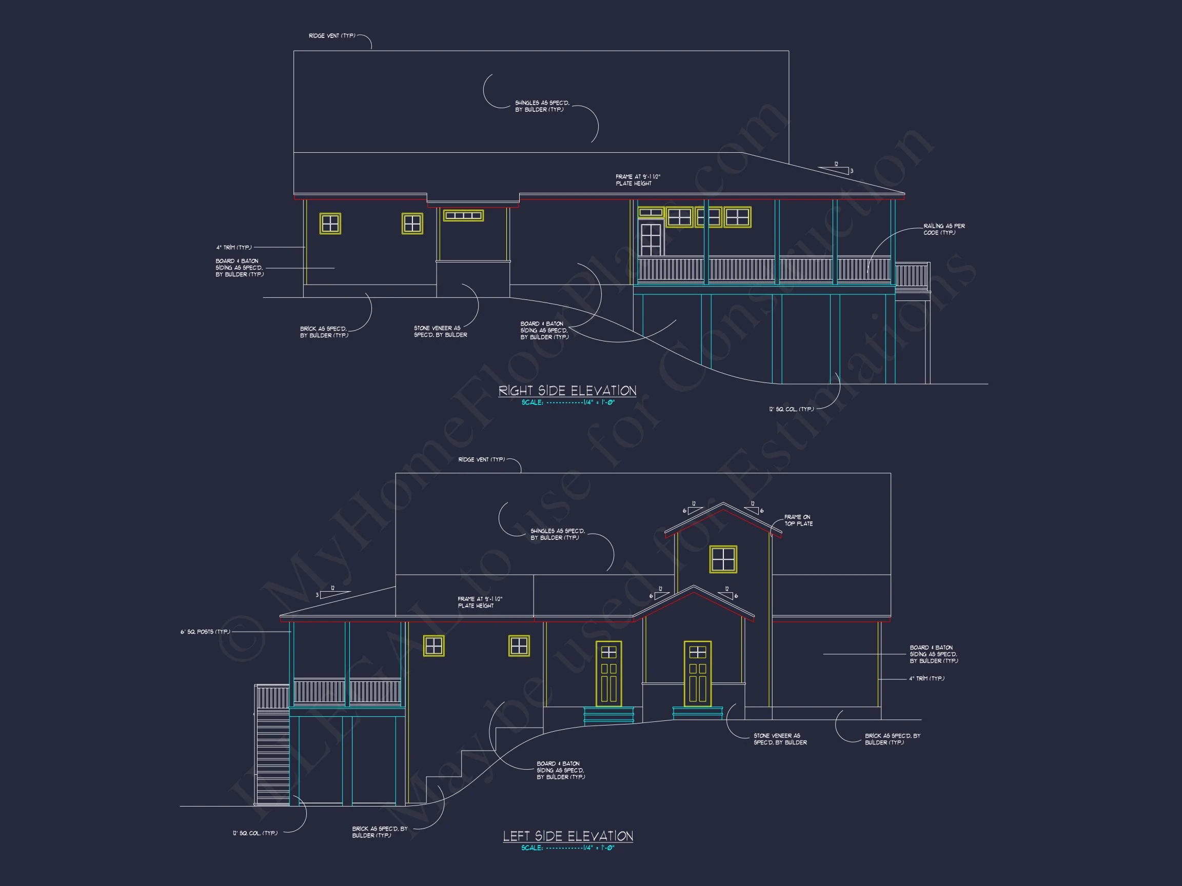 Modern house Floor Plan: Custom Blueprint with 1.5 Stories