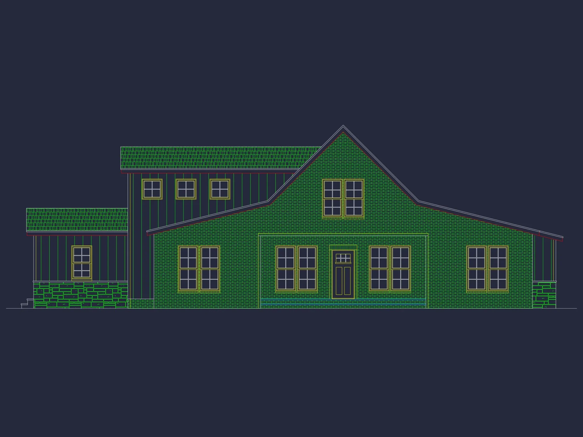 Modern house Floor Plan: Custom Blueprint with 1.5 Stories