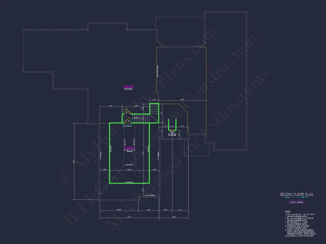 Spacious house Plan with Traditional Ranch Design and CAD Blueprint