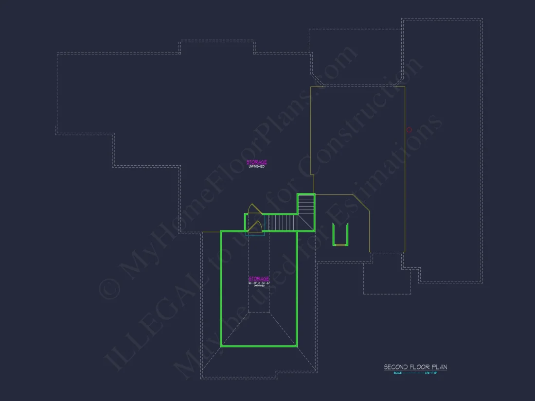 Spacious house Plan with Traditional Ranch Design and CAD Blueprint
