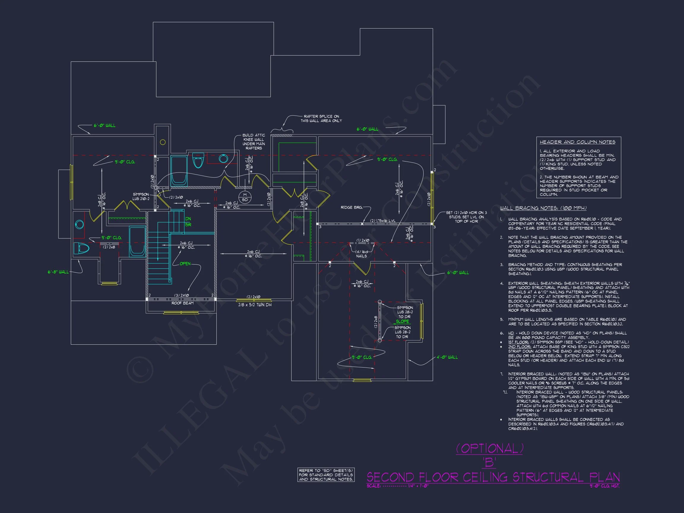 Custom house Blueprint with 4 Beds, 3 Baths & Floor Plan Designs