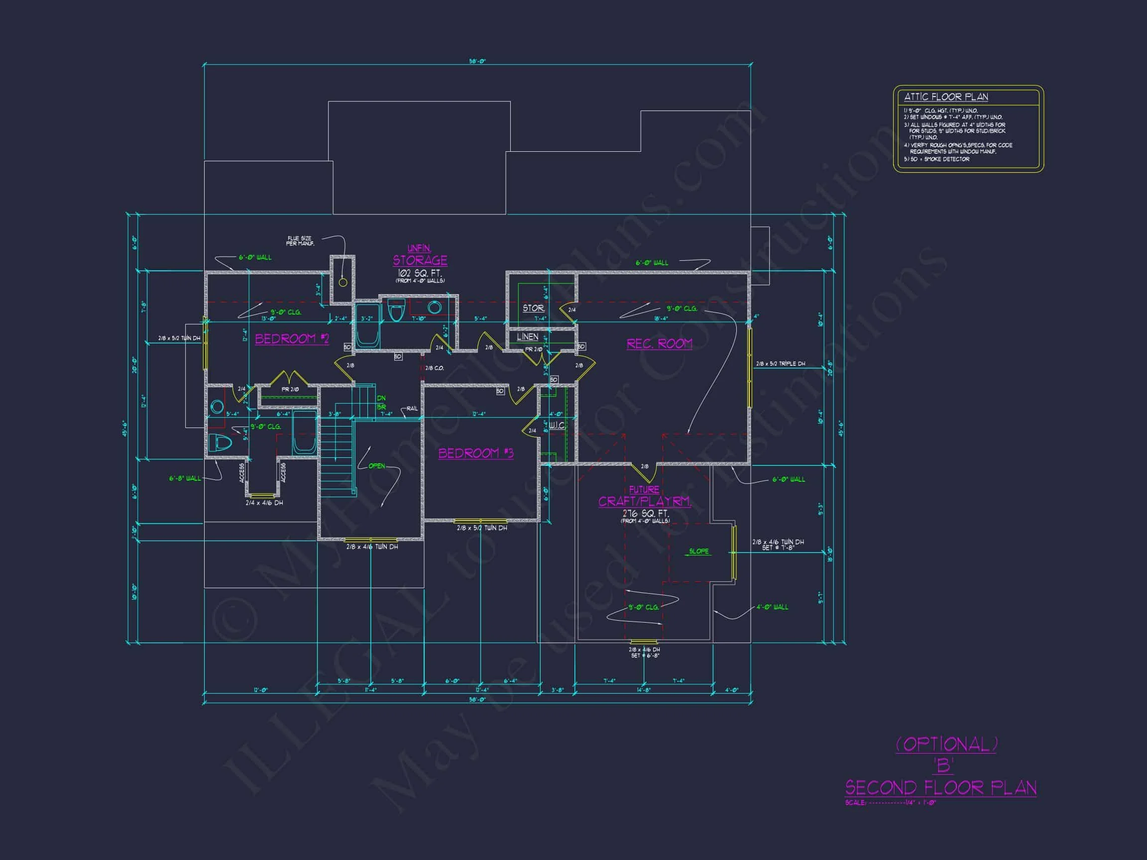 Custom house Blueprint with 4 Beds, 3 Baths & Floor Plan Designs