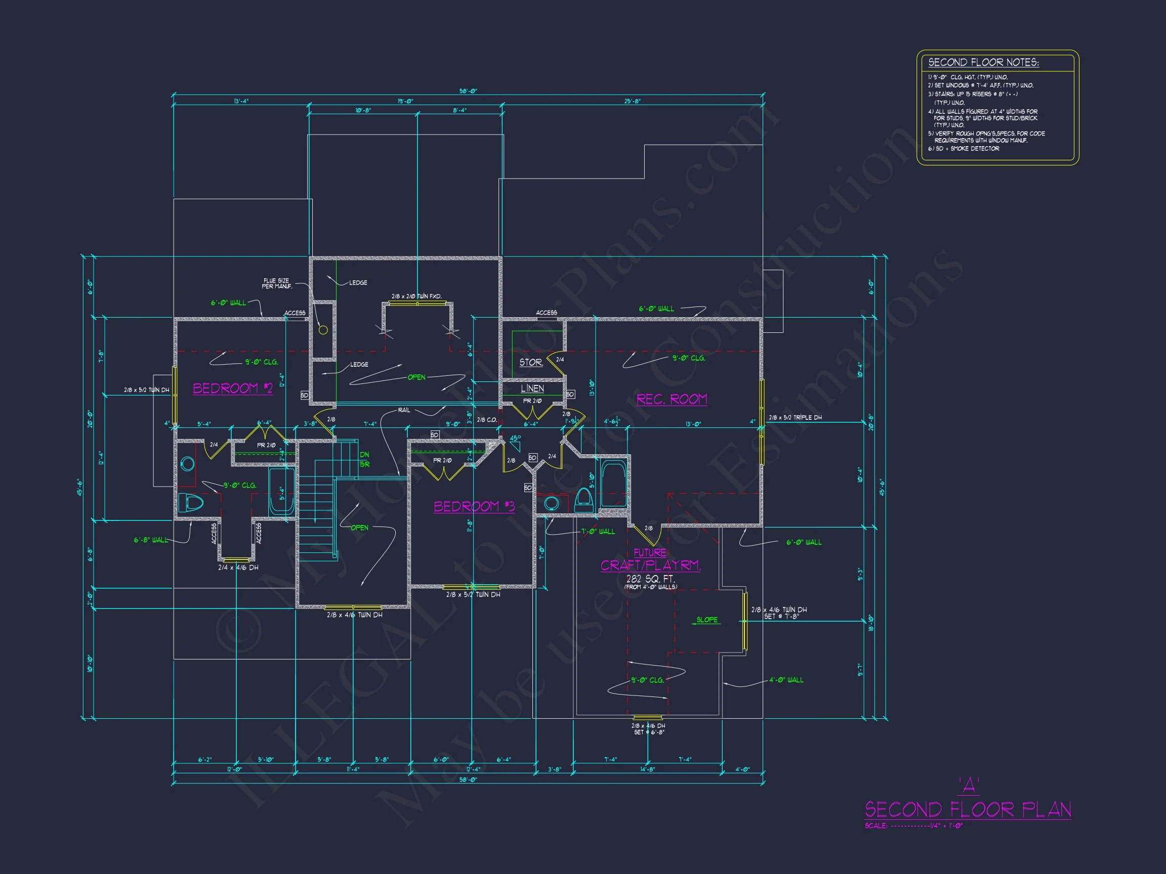 Custom house Blueprint with 4 Beds, 3 Baths & Floor Plan Designs
