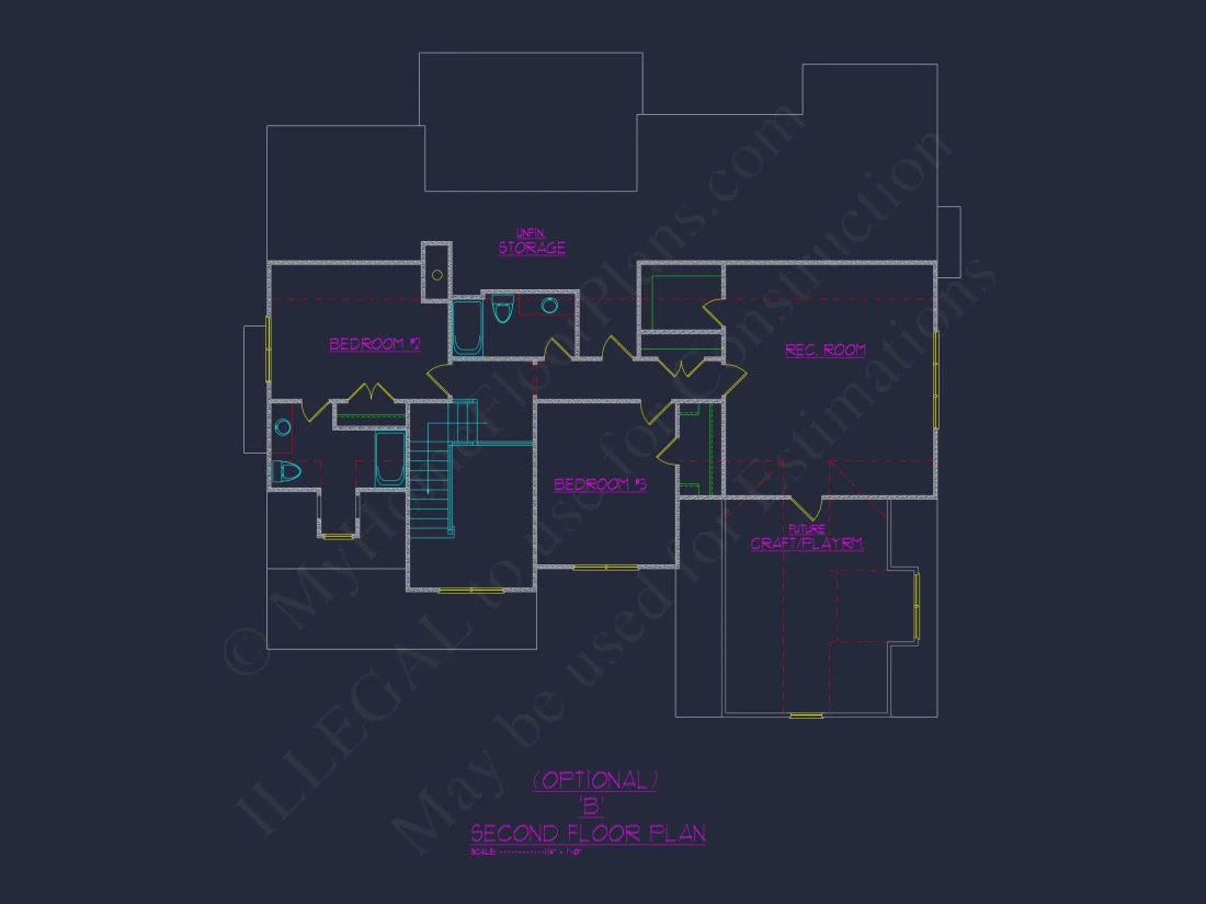 Custom house Blueprint with 4 Beds, 3 Baths & Floor Plan Designs