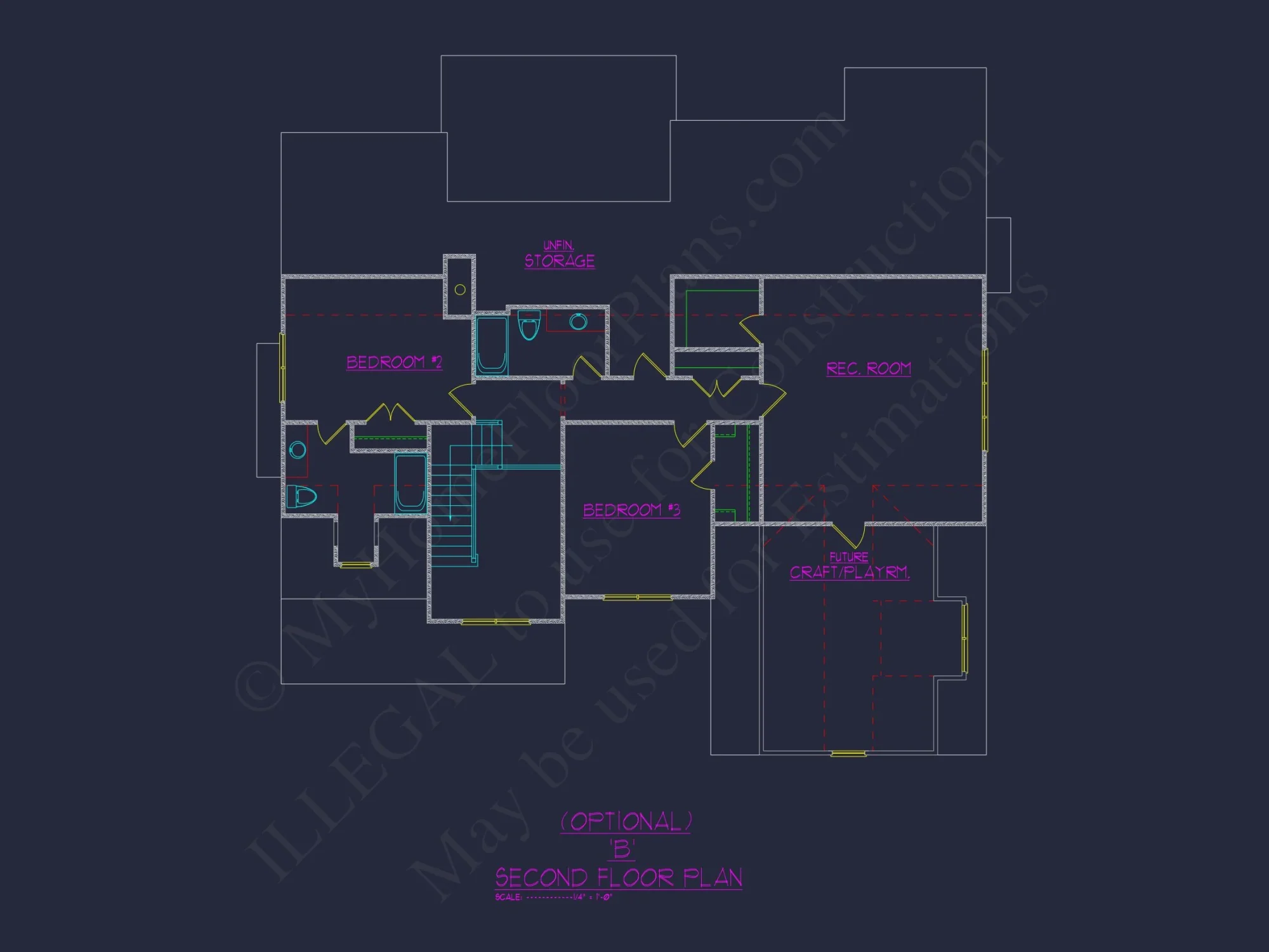 Custom house Blueprint with 4 Beds, 3 Baths & Floor Plan Designs