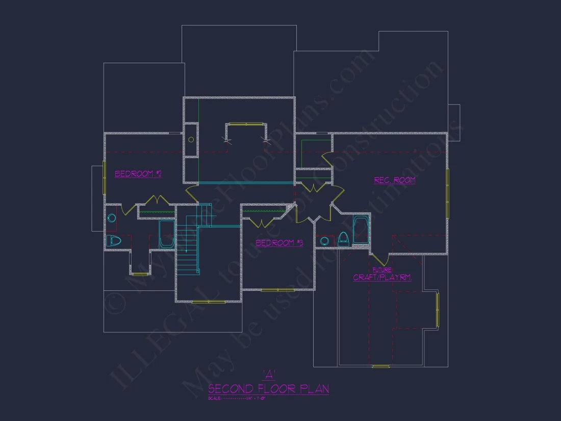 Custom house Blueprint with 4 Beds, 3 Baths & Floor Plan Designs