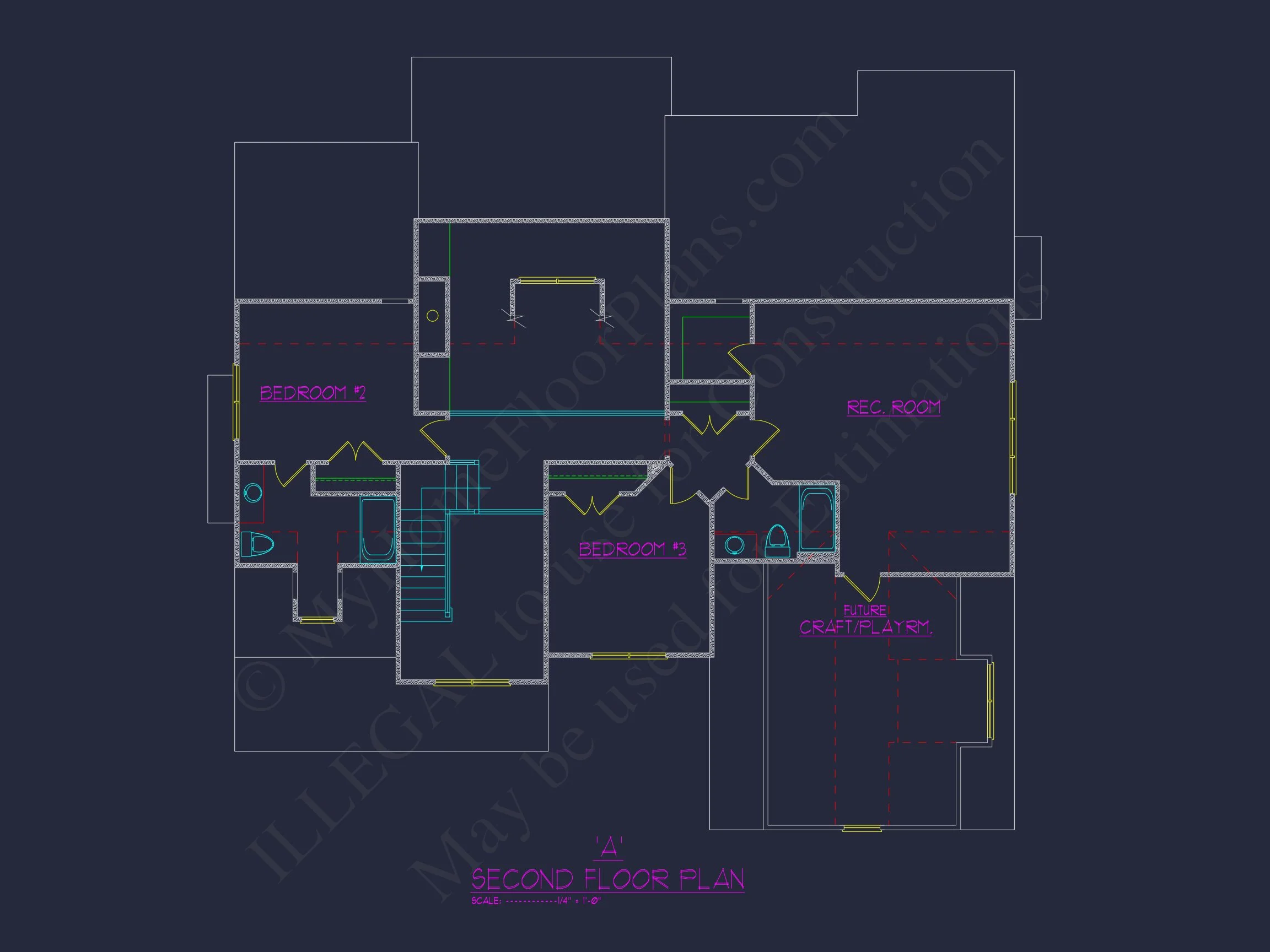 Custom house Blueprint with 4 Beds, 3 Baths & Floor Plan Designs