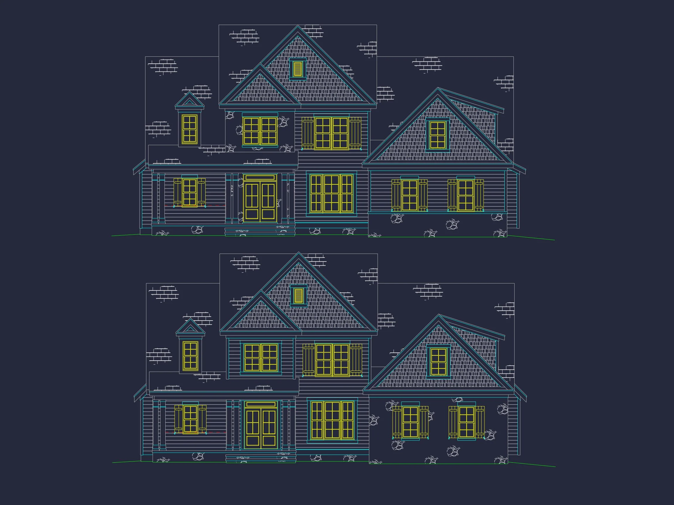 Custom house Blueprint with 4 Beds, 3 Baths & Floor Plan Designs