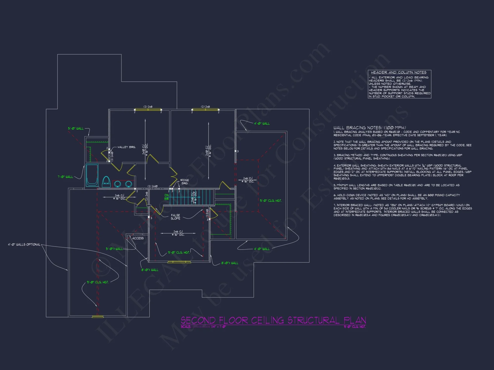 Craftsman house Floor Plan with CAD Designs and Blueprints