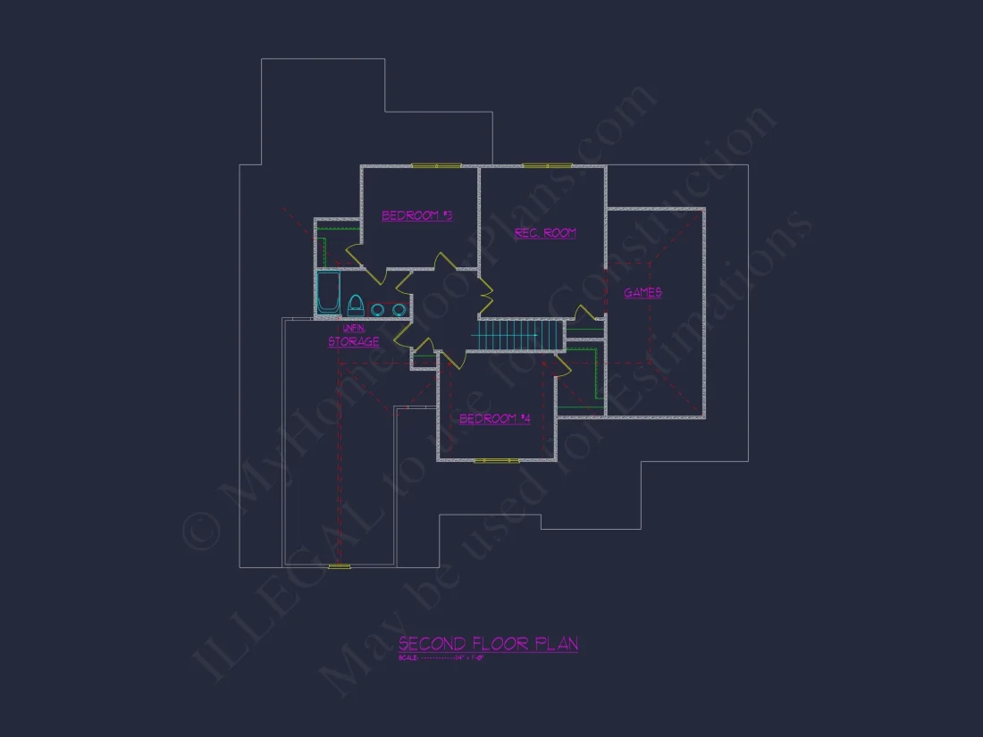 Craftsman house Floor Plan with CAD Designs and Blueprints