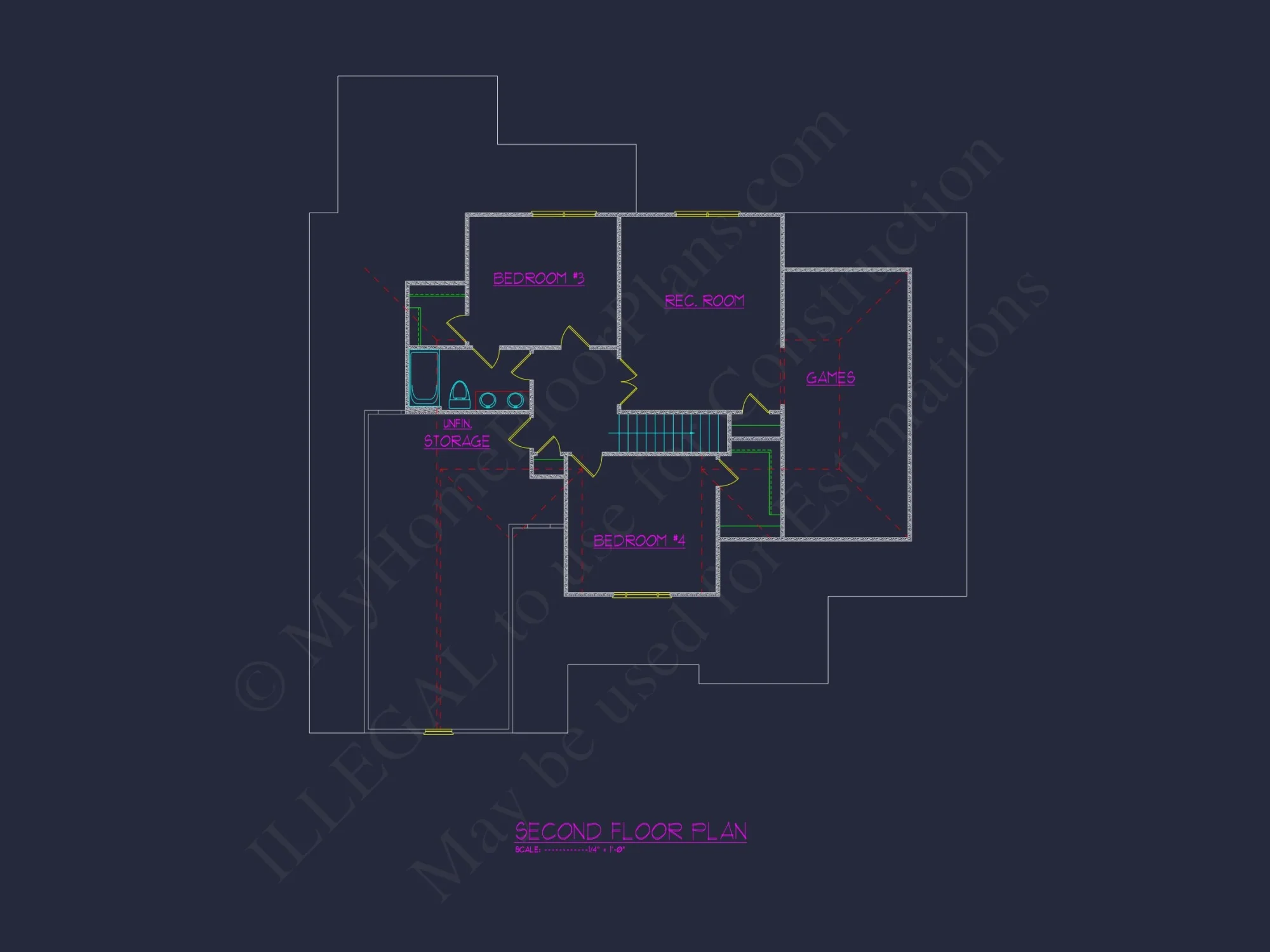 Craftsman house Floor Plan with CAD Designs and Blueprints