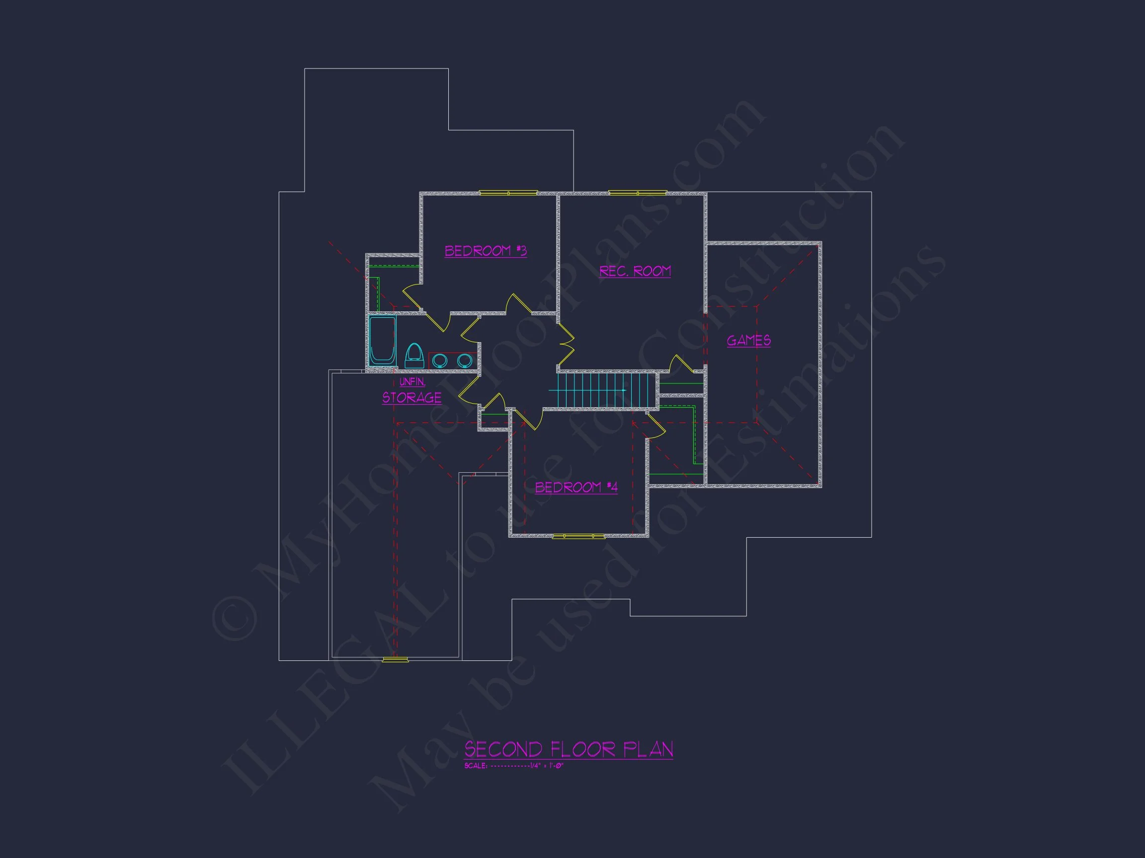 Craftsman house Floor Plan with CAD Designs and Blueprints