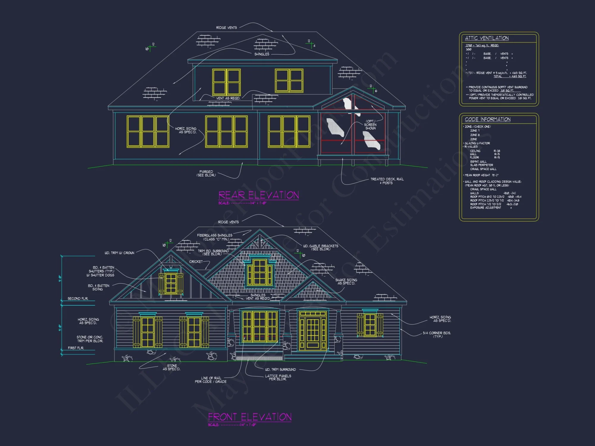 Craftsman house Floor Plan with CAD Designs and Blueprints