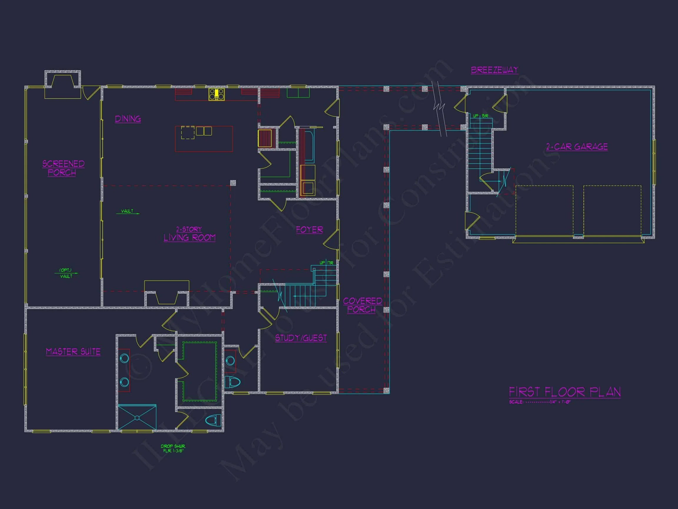 15-1936 HOUSE PLAN - Craftsman House Plan with CAD Architectural Designs 5 Craftsman house Plan with CAD Architectural Designs