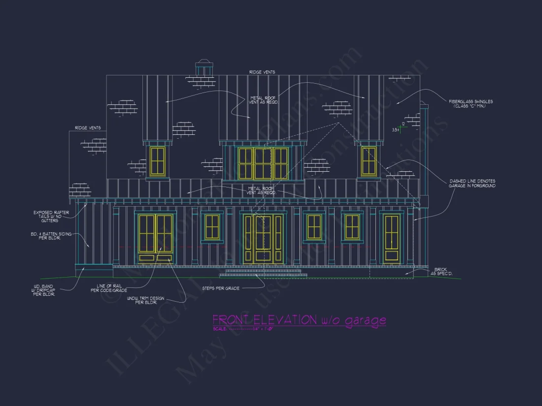 Craftsman house Plan with CAD Architectural Designs