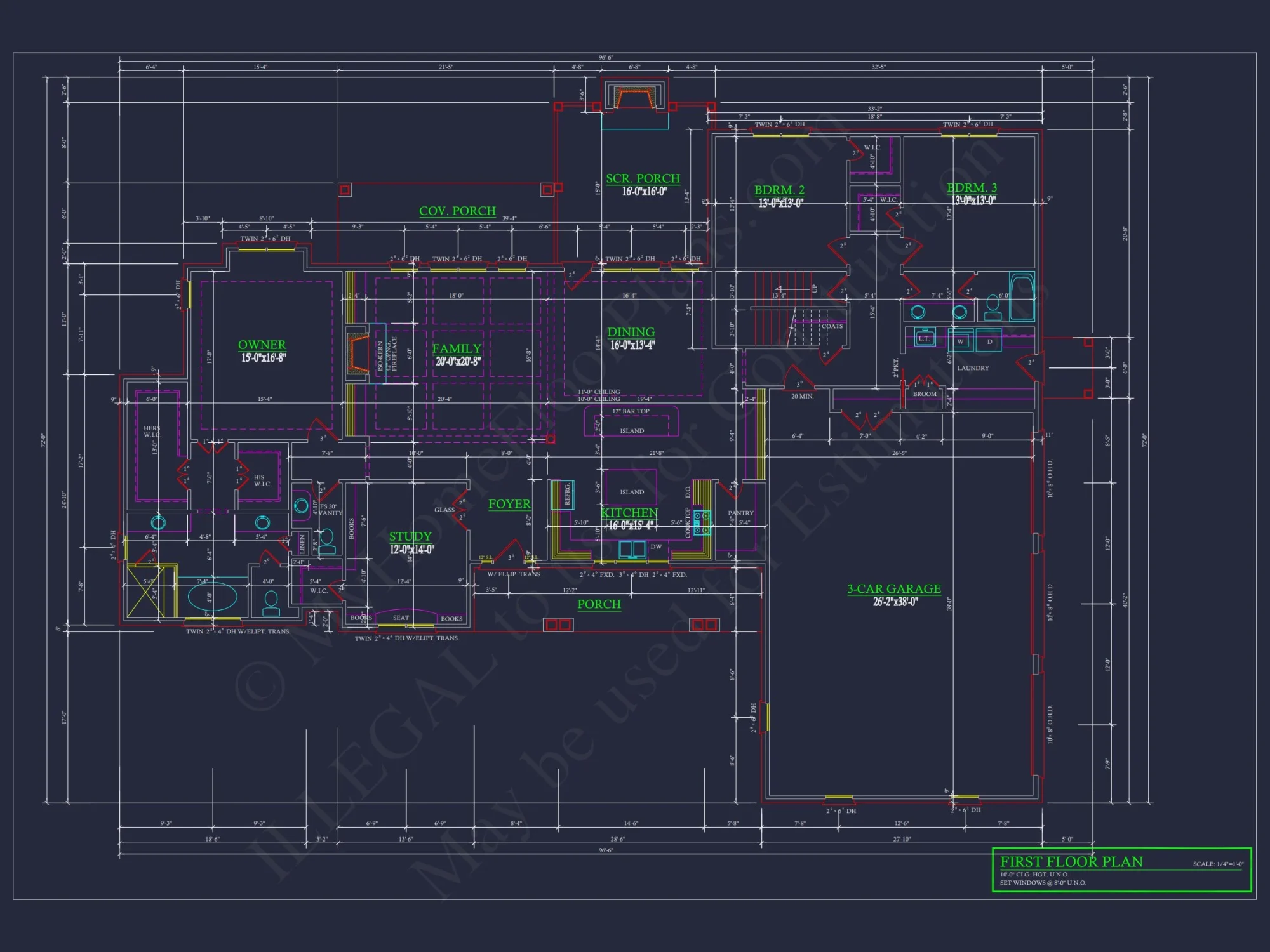 Spacious 2-Story house Plan with 3 Bedrooms and 3-Car Garage