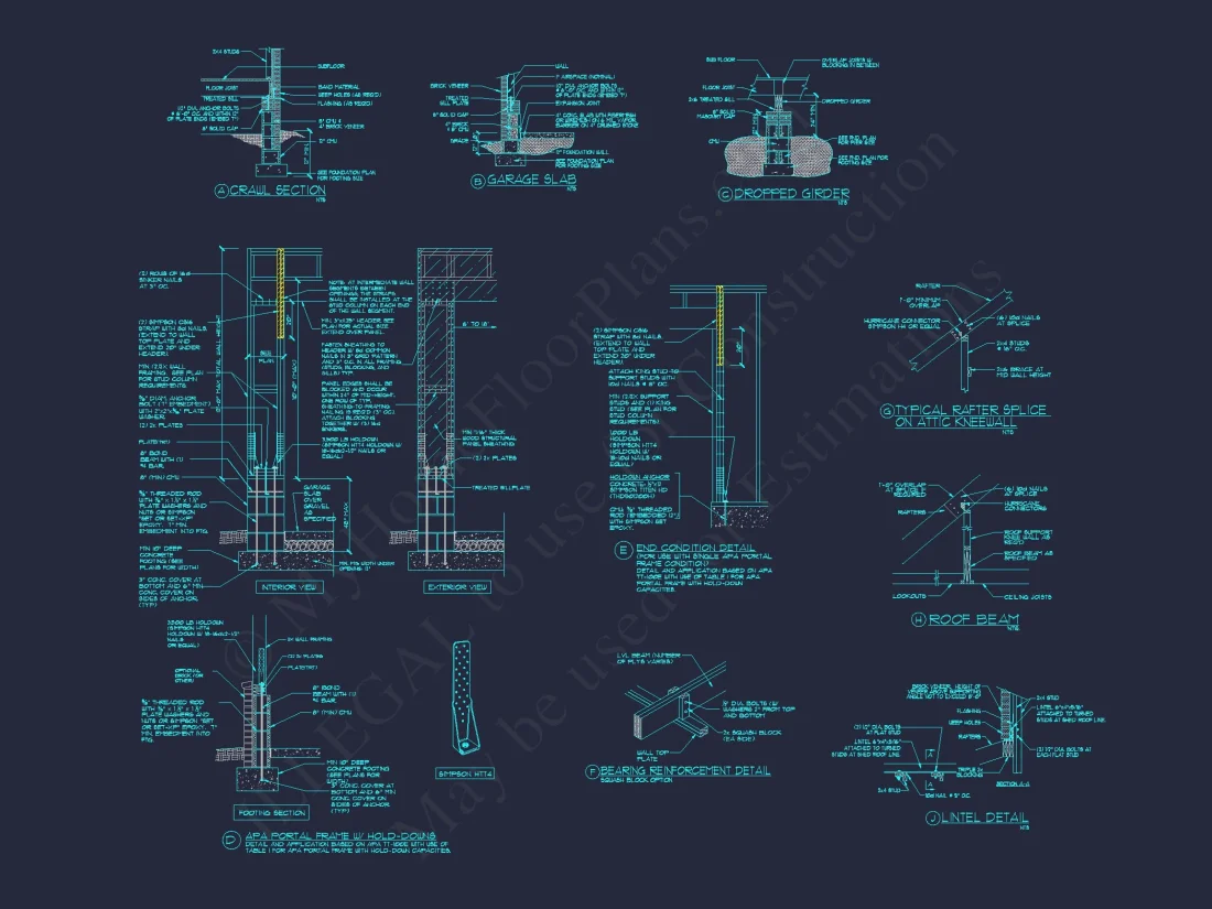 4-Bed, 3-Bath 2-Story house Plan: CAD Blueprint & Floor Plan