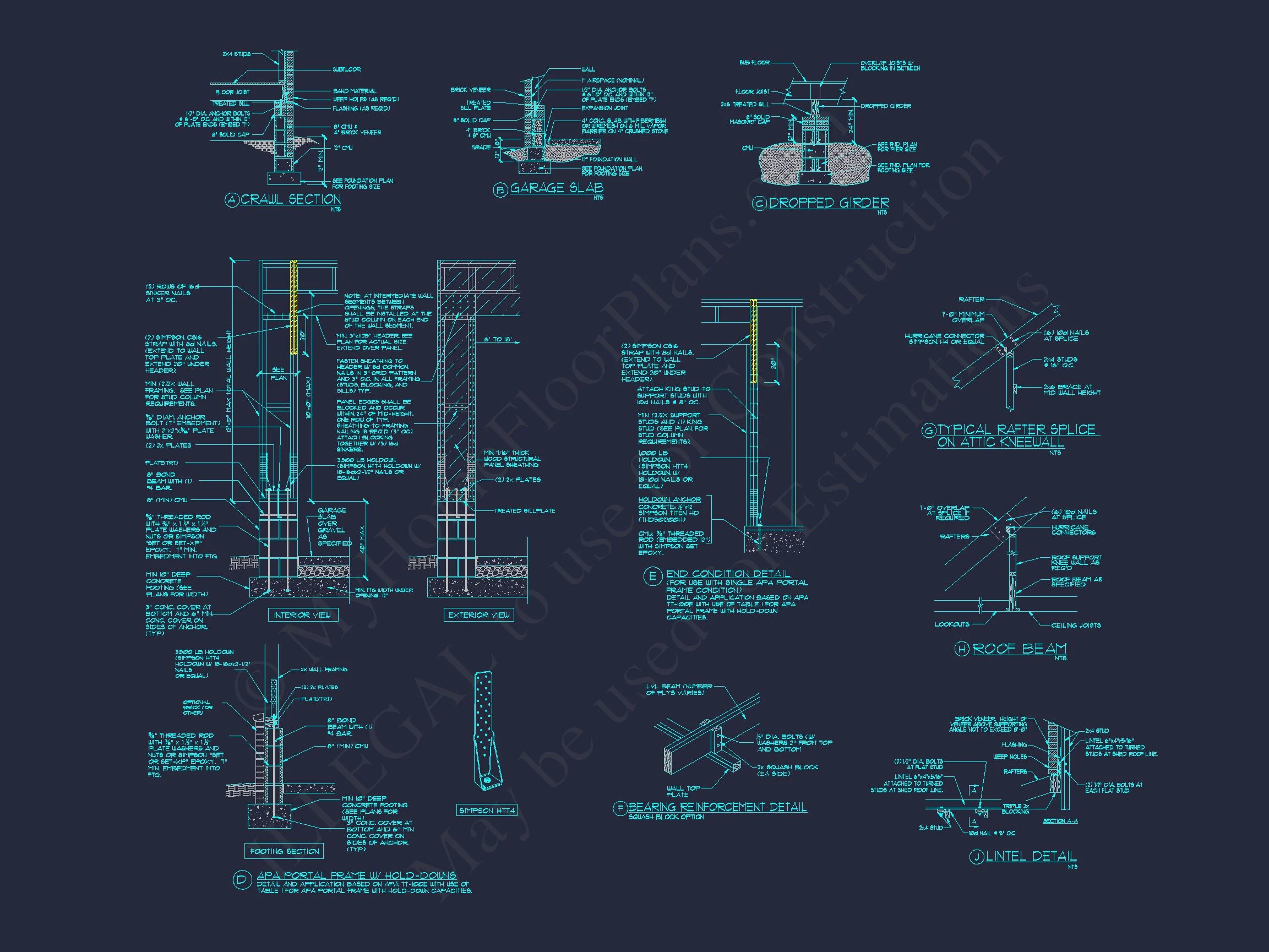 15-1833 HOUSE PLAN - 4-Bed, 3-Bath 2-Story House Plan: CAD Blueprint & Floor Plan 11 4-Bed, 3-Bath 2-Story house Plan: CAD Blueprint & Floor Plan