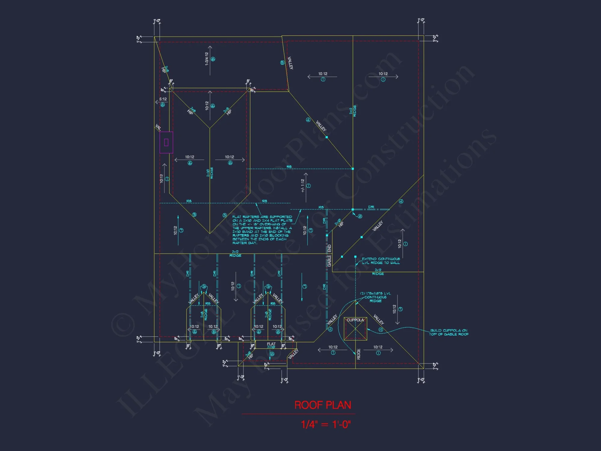 4-Bed, 3-Bath 2-Story house Plan: CAD Blueprint & Floor Plan