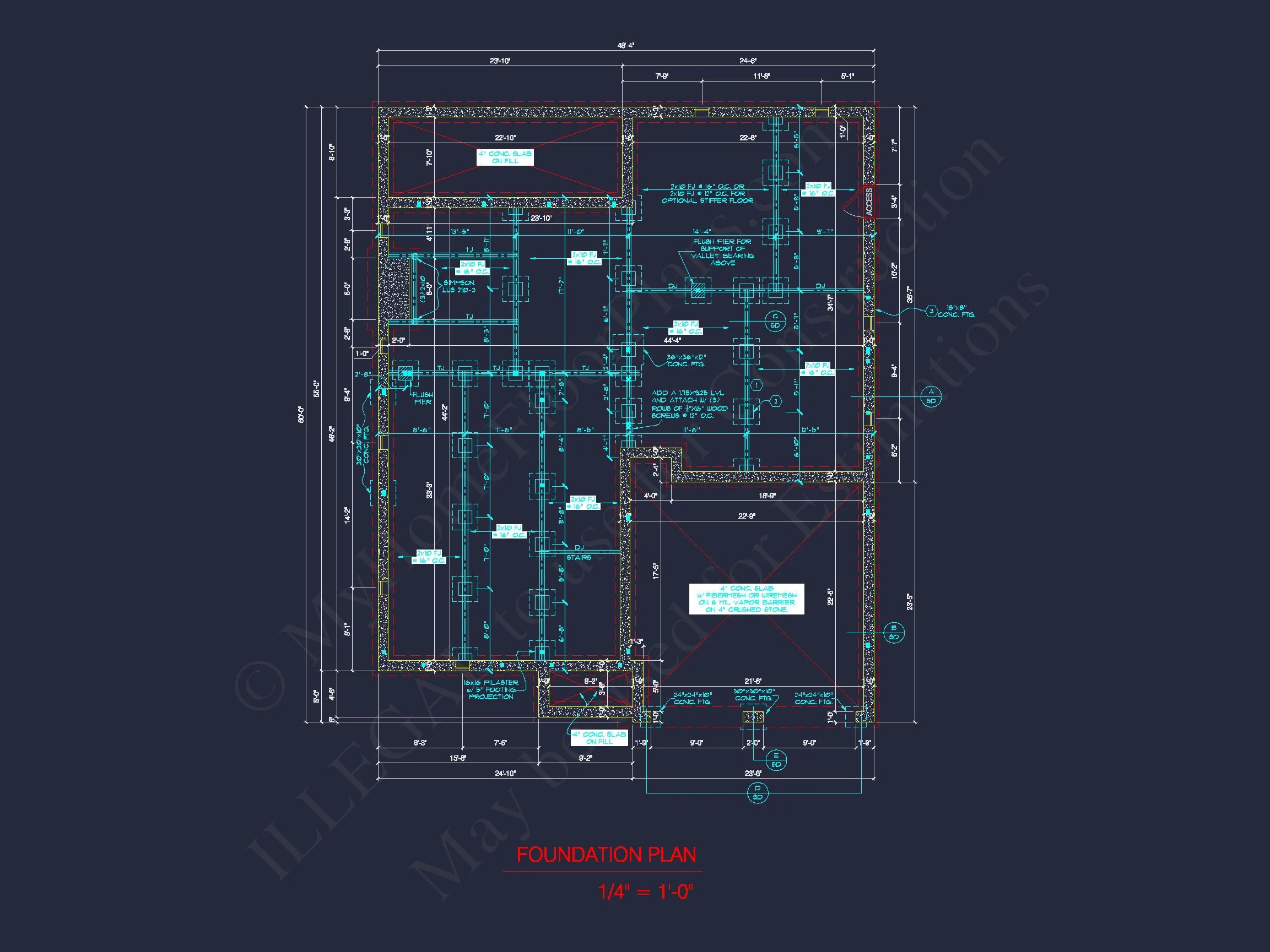 15-1833 HOUSE PLAN - 4-Bed, 3-Bath 2-Story House Plan: CAD Blueprint & Floor Plan 7 4-Bed, 3-Bath 2-Story house Plan: CAD Blueprint & Floor Plan