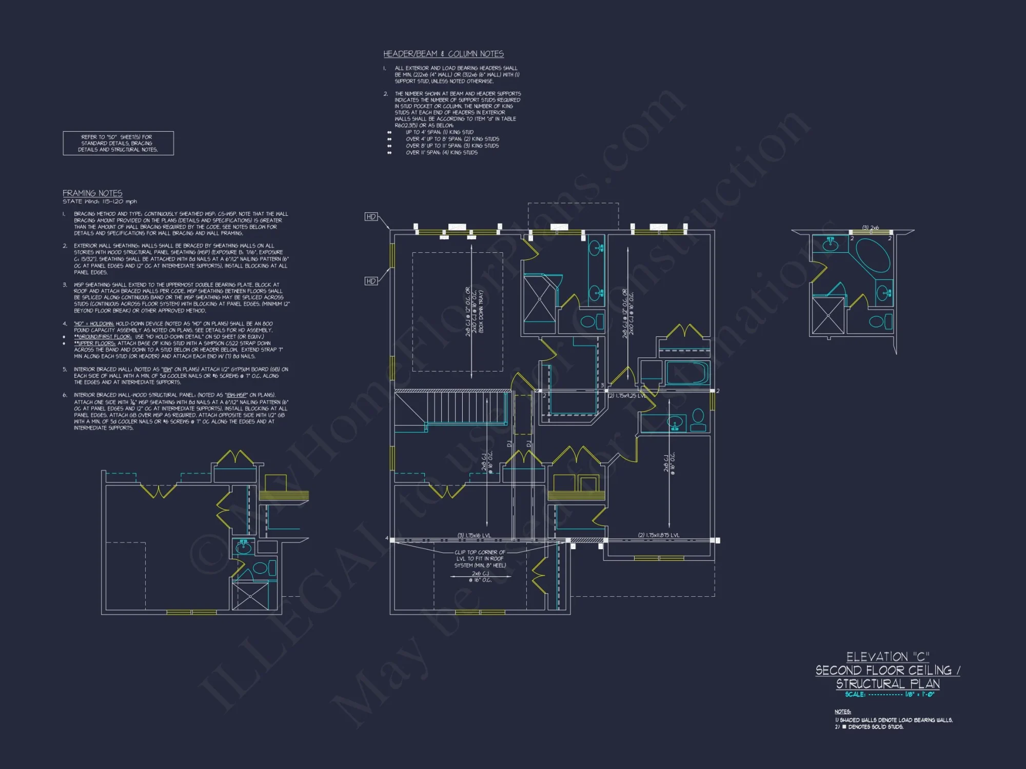 Spacious 2-Story house Floor Plan with CAD Designs