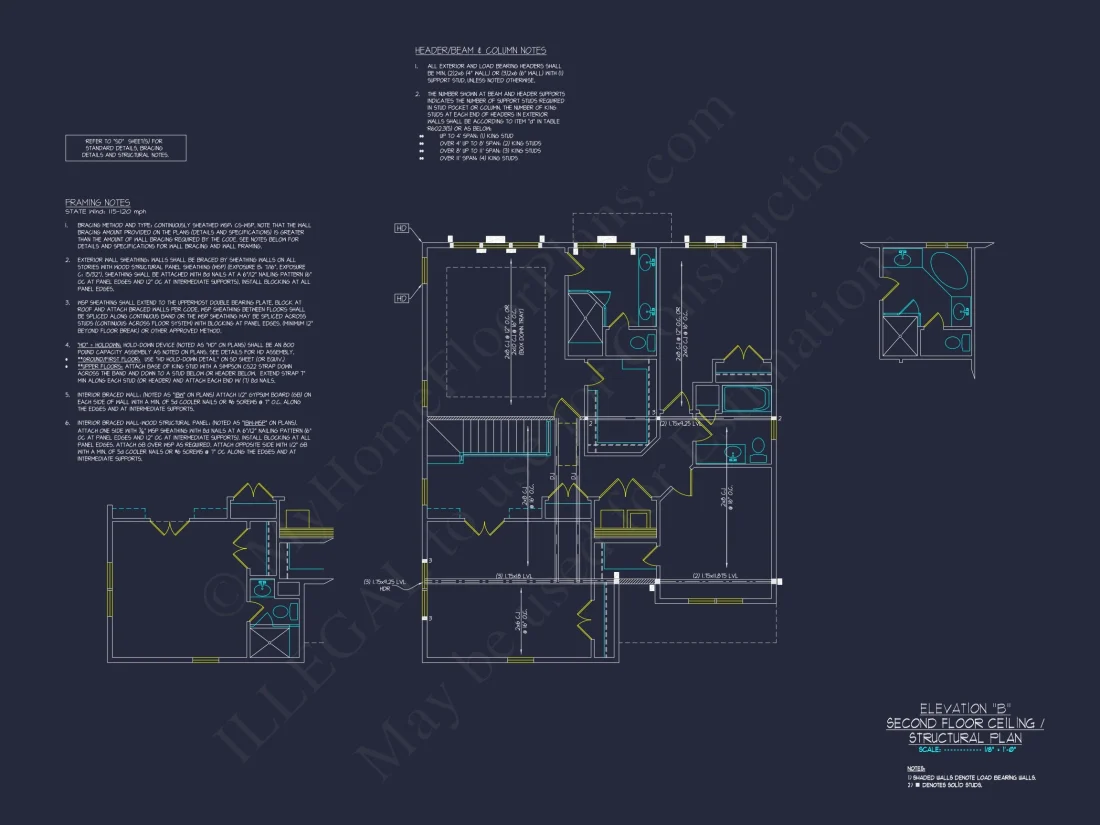 Spacious 2-Story house Floor Plan with CAD Designs