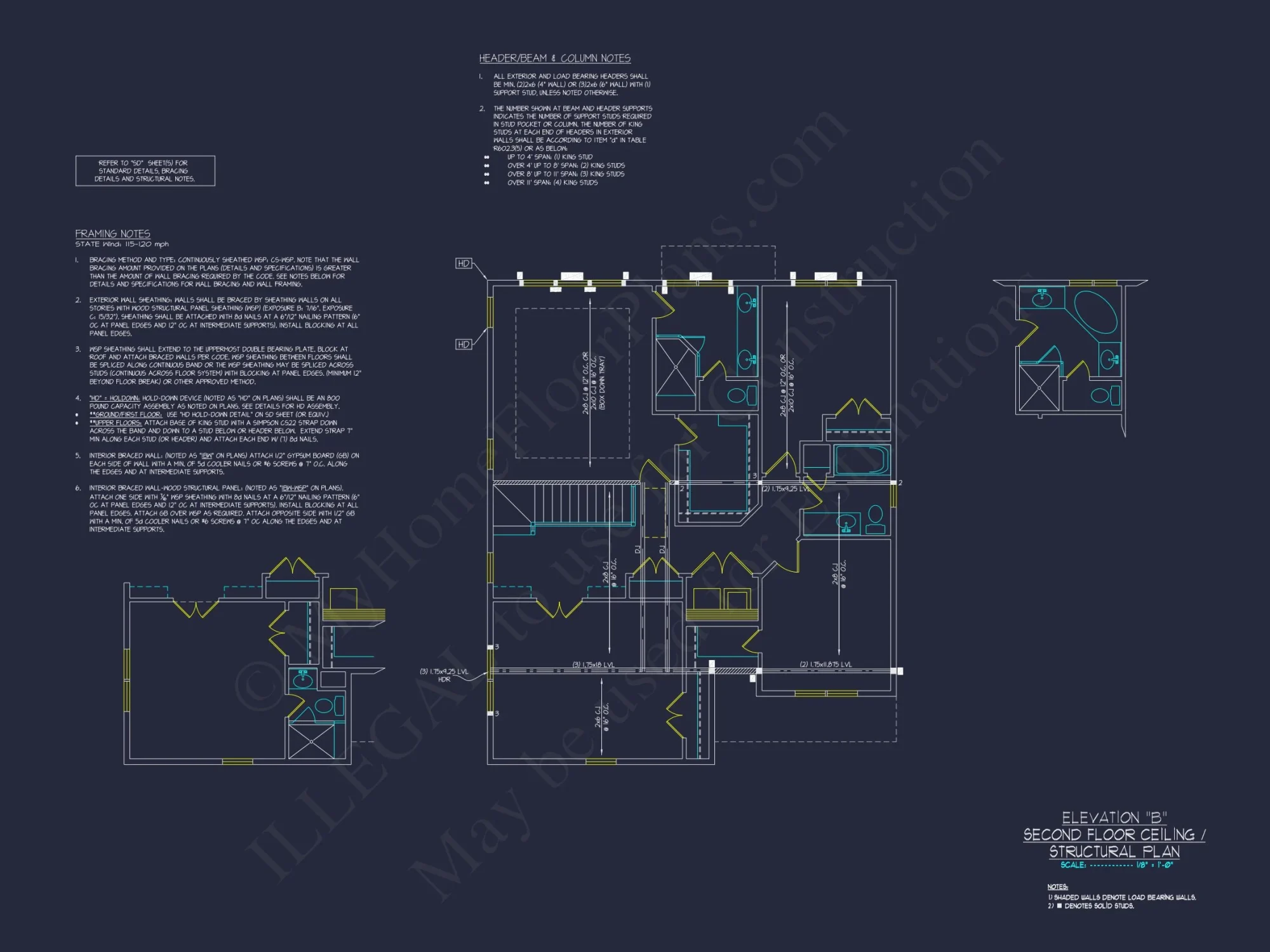 Spacious 2-Story house Floor Plan with CAD Designs