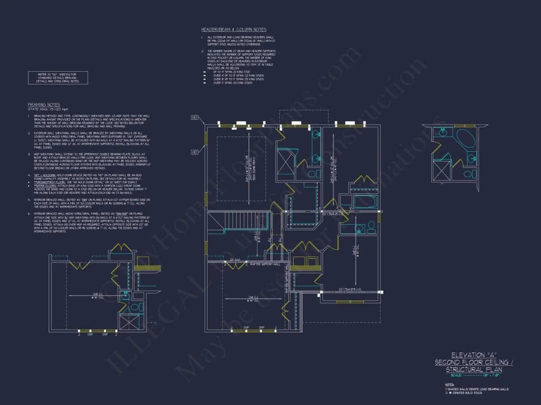 Spacious 2-Story house Floor Plan with CAD Designs