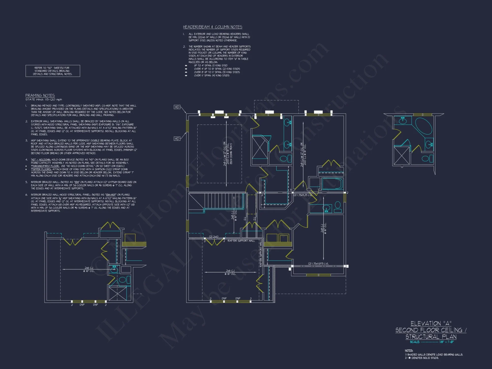 Spacious 2-Story house Floor Plan with CAD Designs