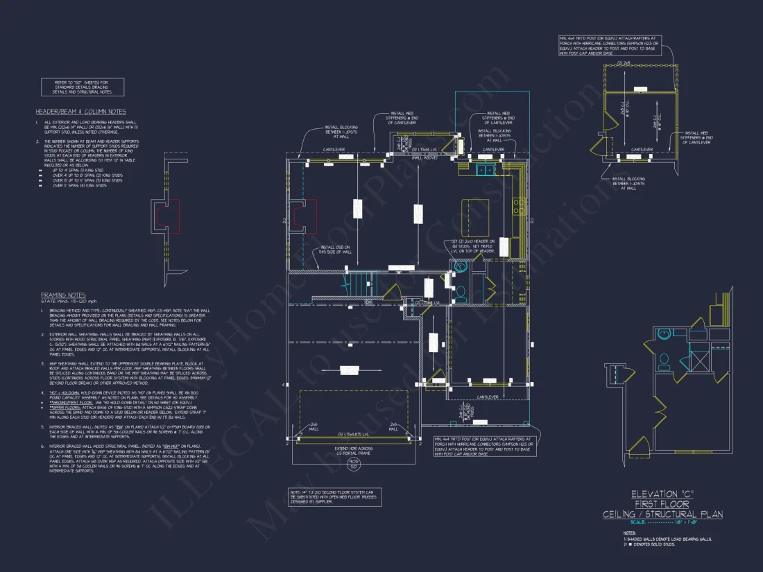 Spacious 2-Story house Floor Plan with CAD Designs